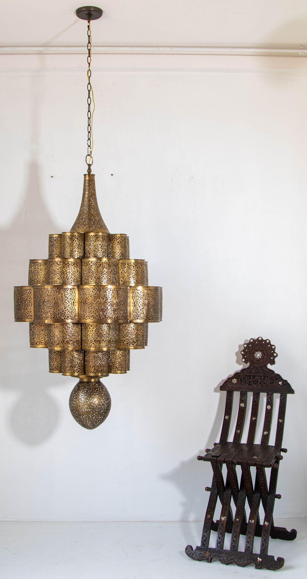 Lampadario marocchino moresco Alhambra in ottone 2