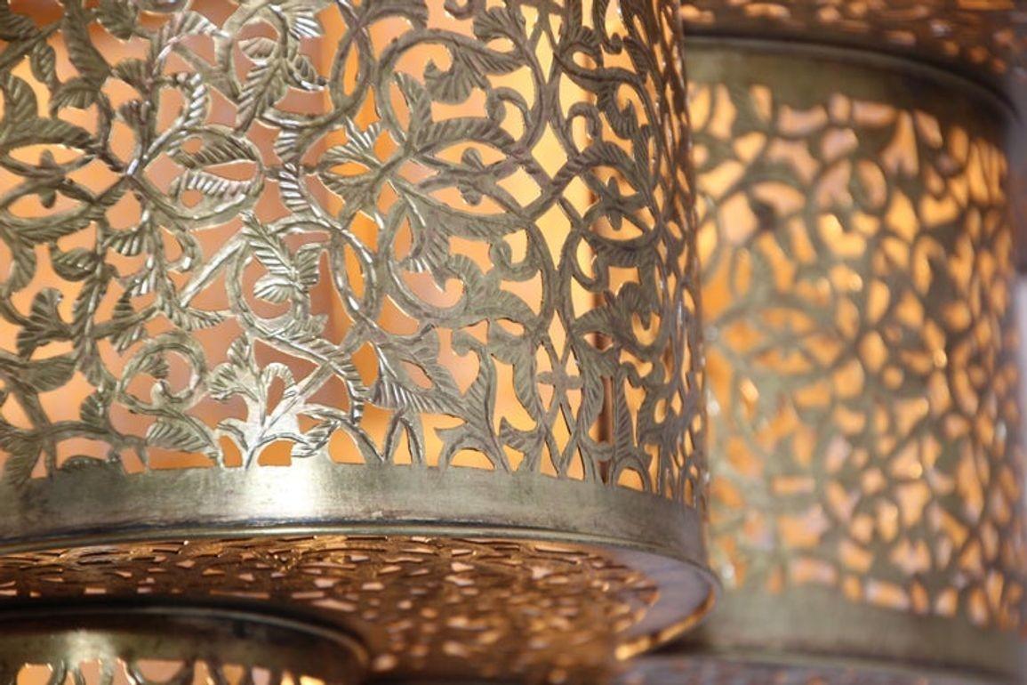Lampadario marocchino moresco Alhambra in ottone 4