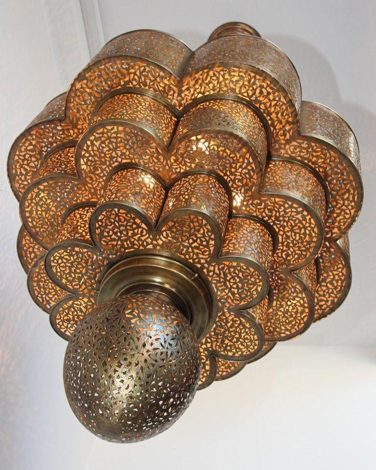 Lampadario marocchino moresco Alhambra in ottone 6