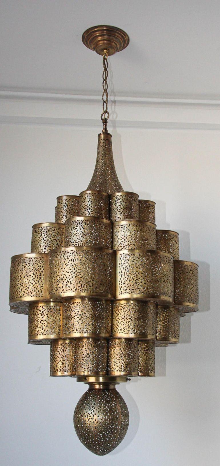 Lampadario marocchino moresco Alhambra in ottone 11