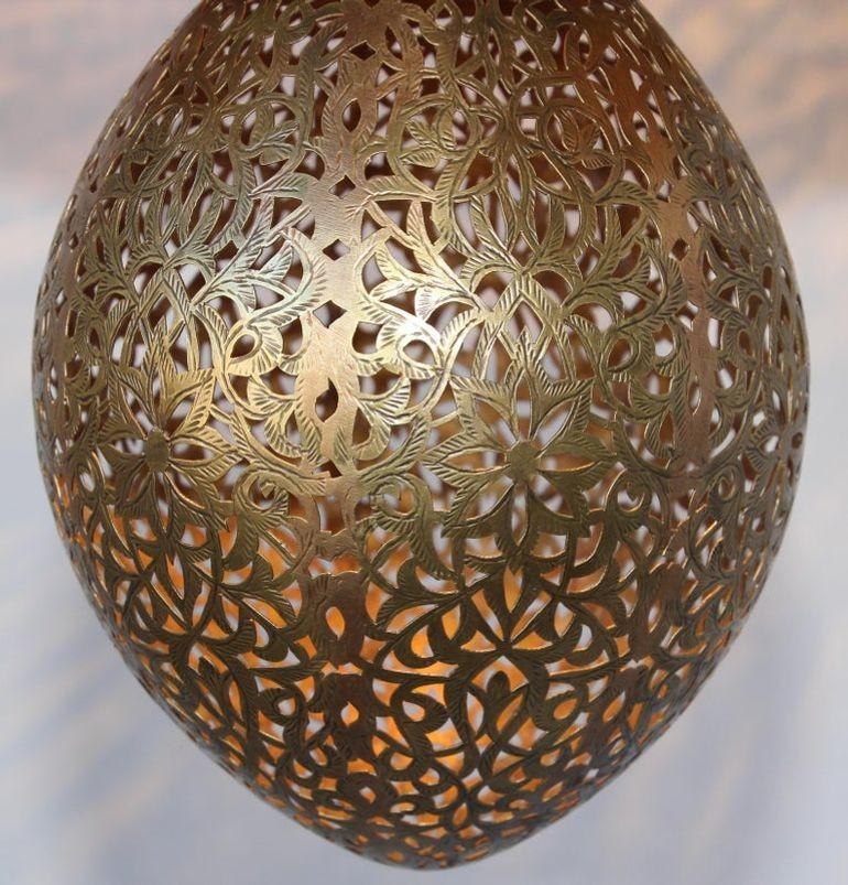 XX secolo Lampadario marocchino moresco Alhambra in ottone