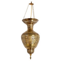 Moroccan Moorish Brass Hanging Light Fixture