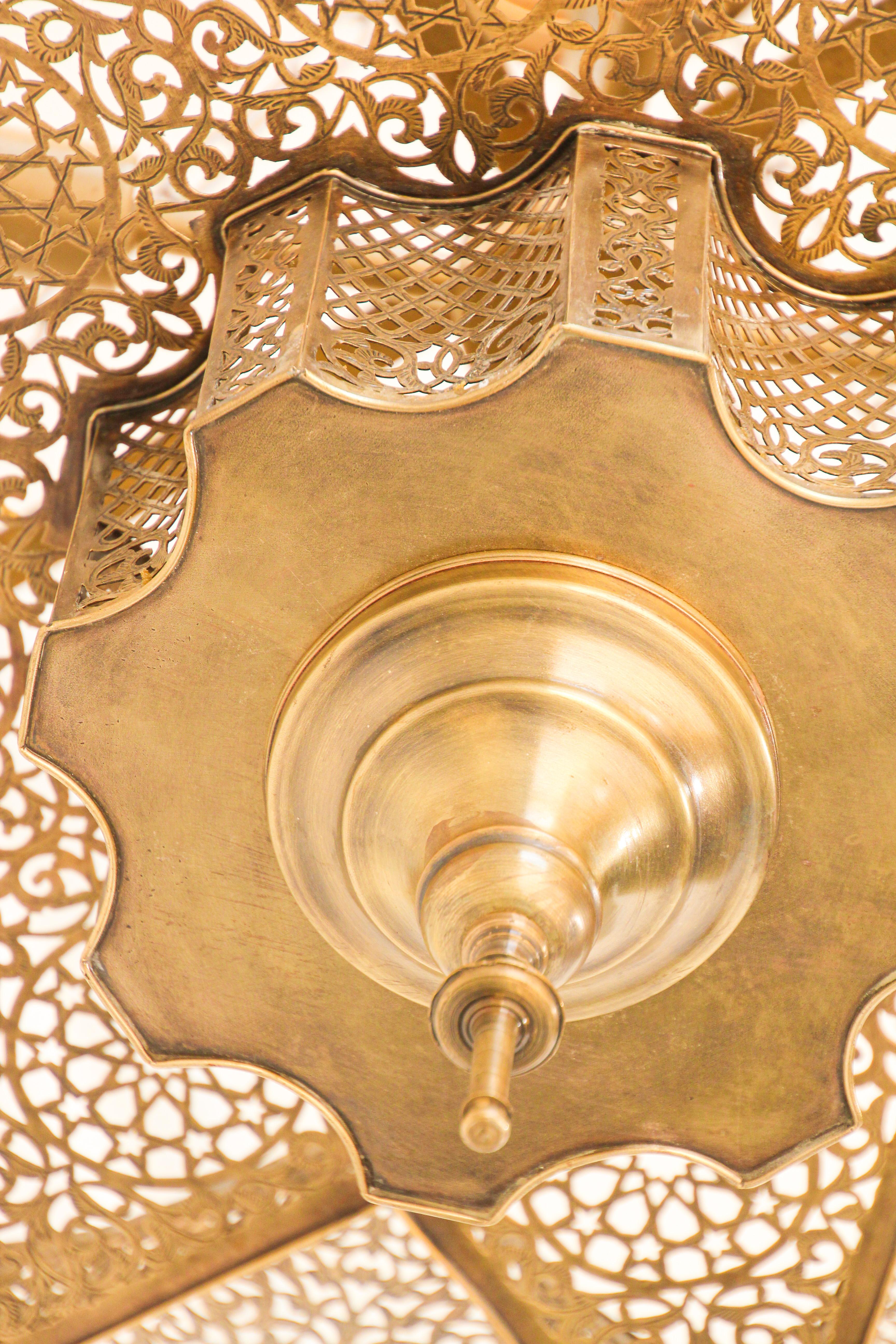 Moroccan Moorish Brass Alhambra Chandelier 5