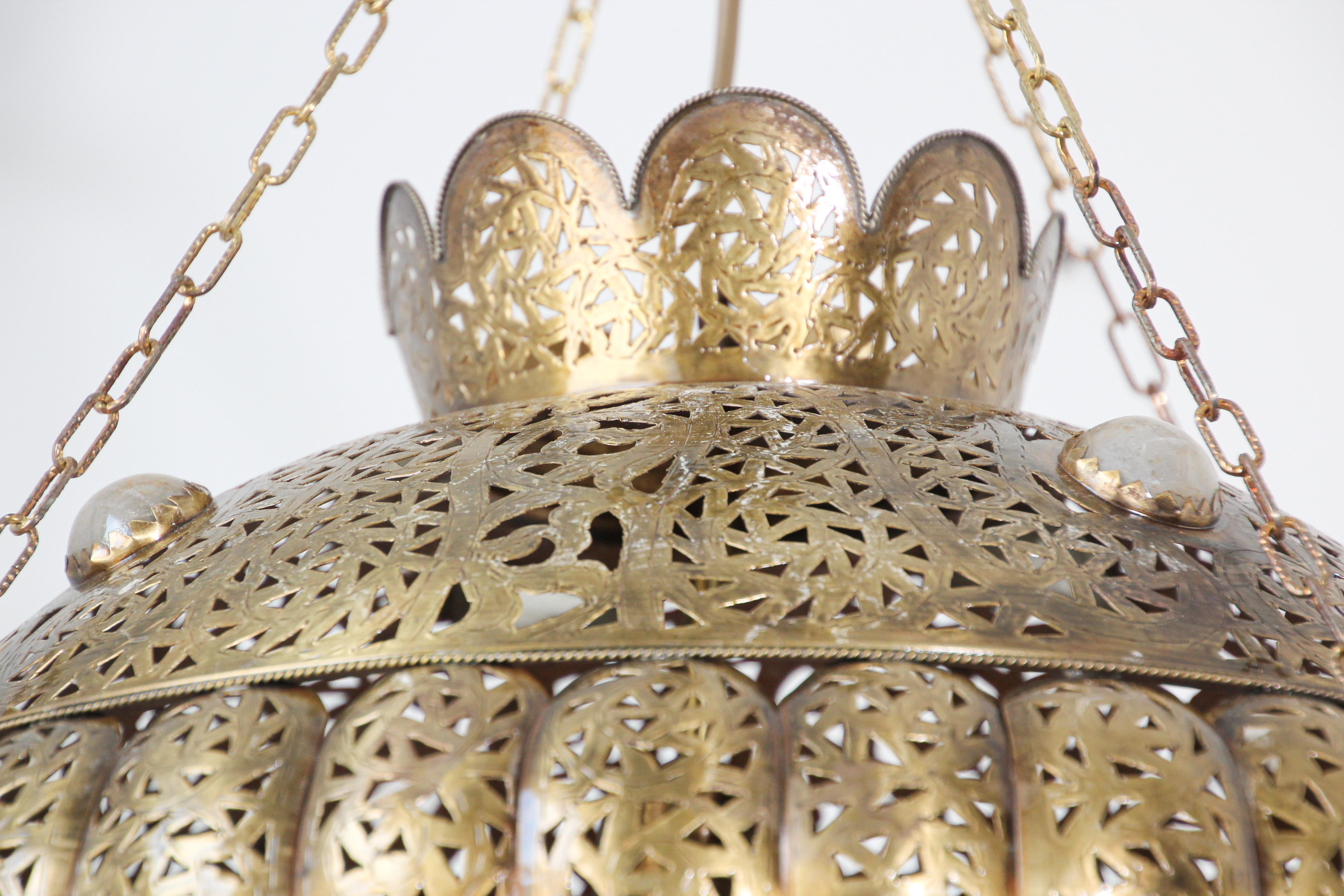 Moroccan Brass Pendant in Alberto Pinto Moorish Style 3