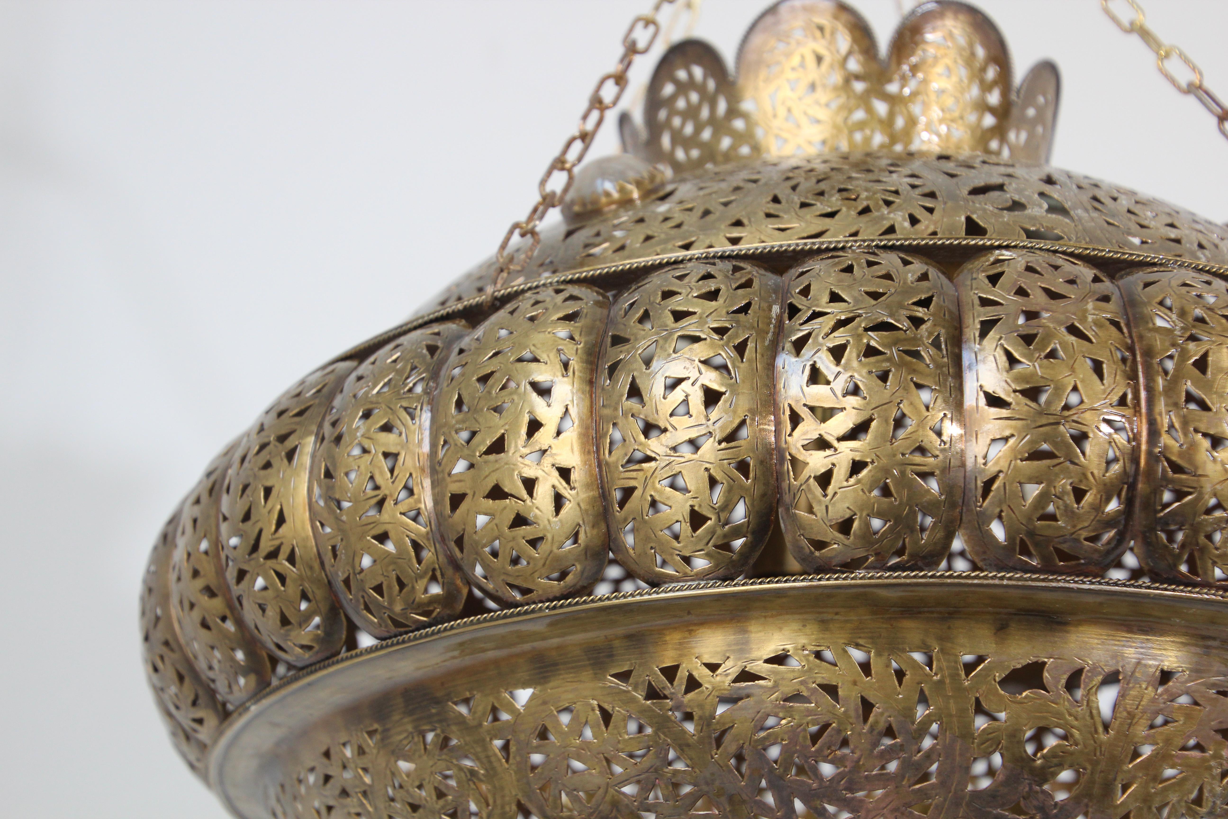 Moroccan Brass Pendant in Alberto Pinto Moorish Style 7