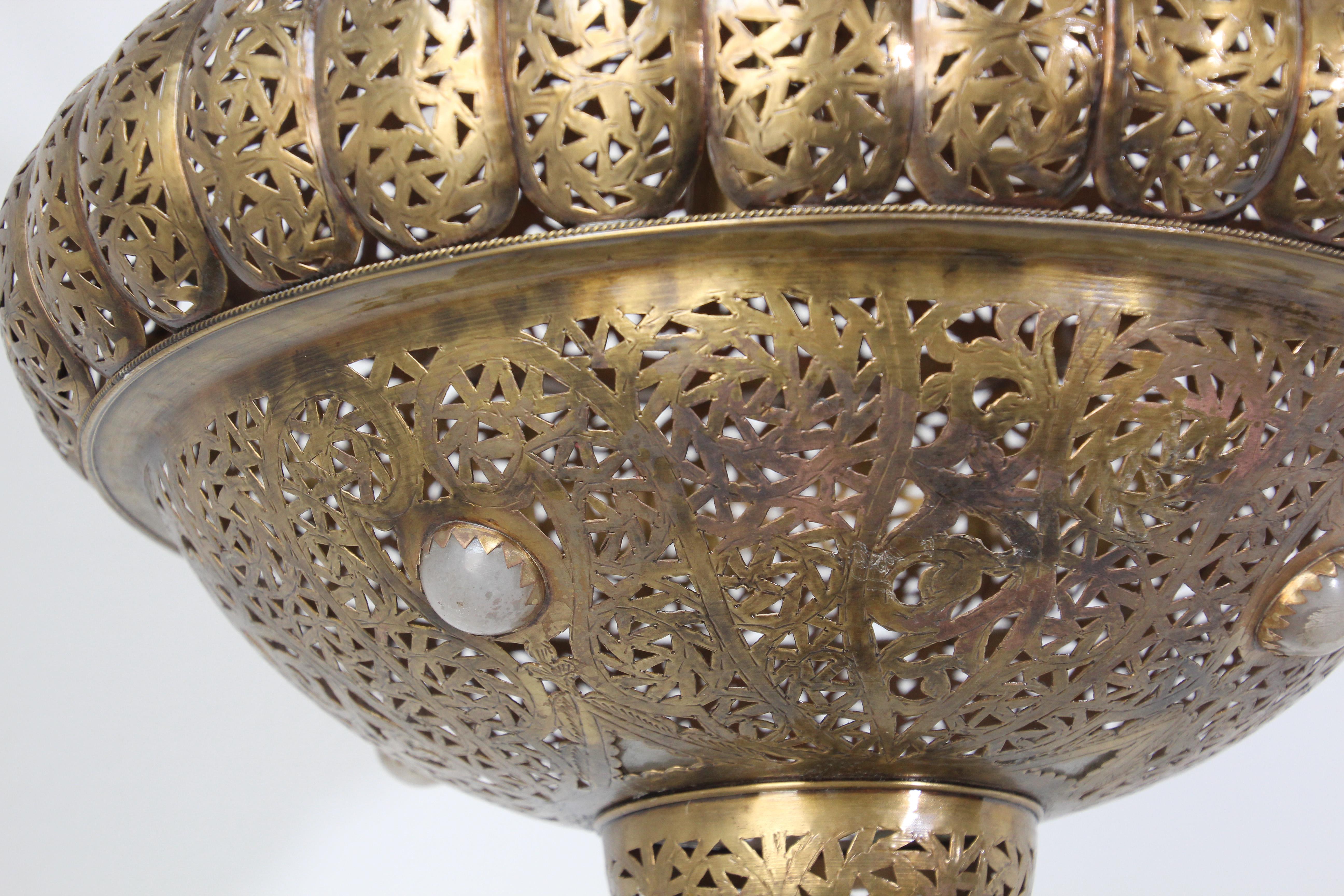 Moroccan Brass Pendant in Alberto Pinto Moorish Style 8