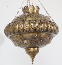Moroccan Brass Pendant in Alberto Pinto Moorish Style