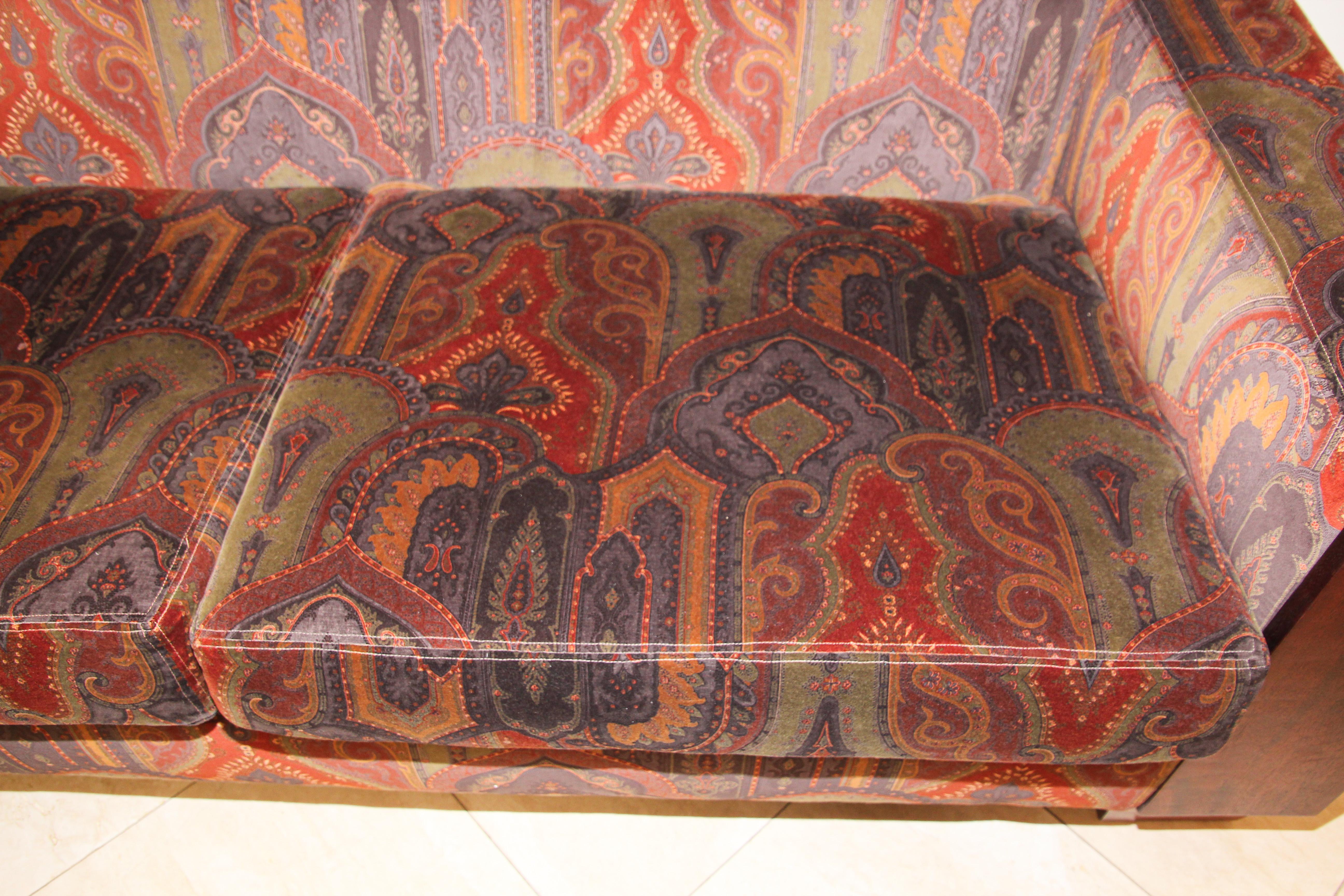 Fabric Vintage Art Deco Moroccan Moorish Sofa