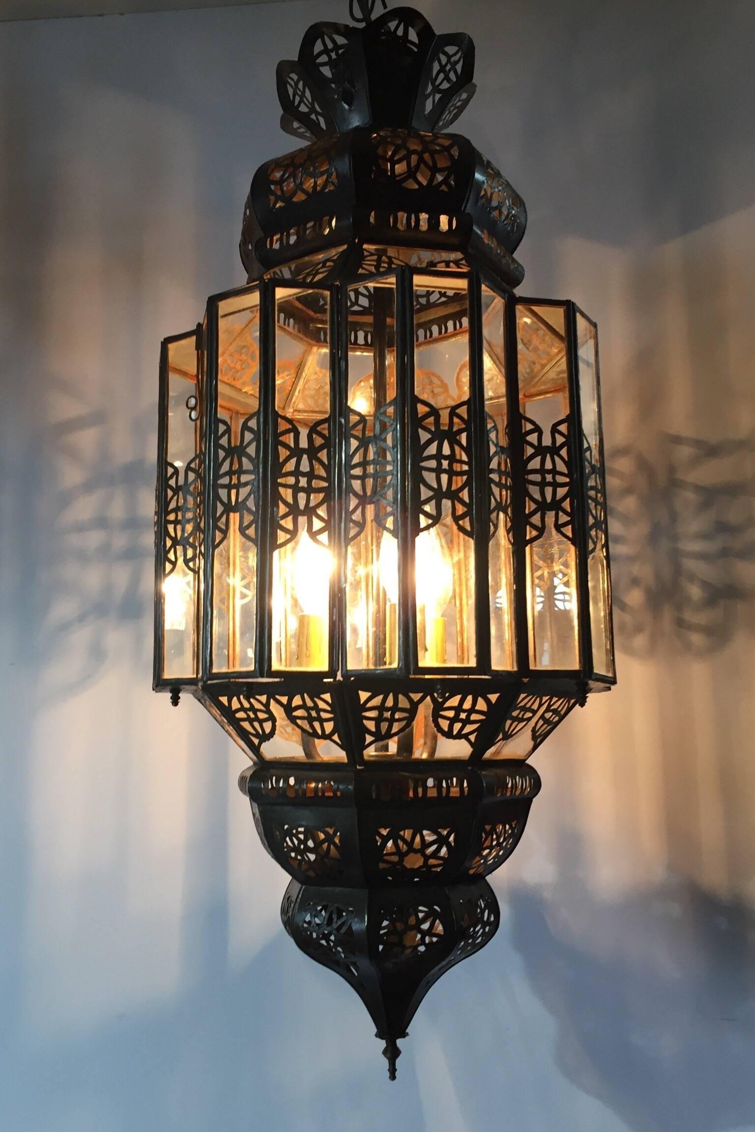 Moroccan Moorish Clear Glass Lantern 1