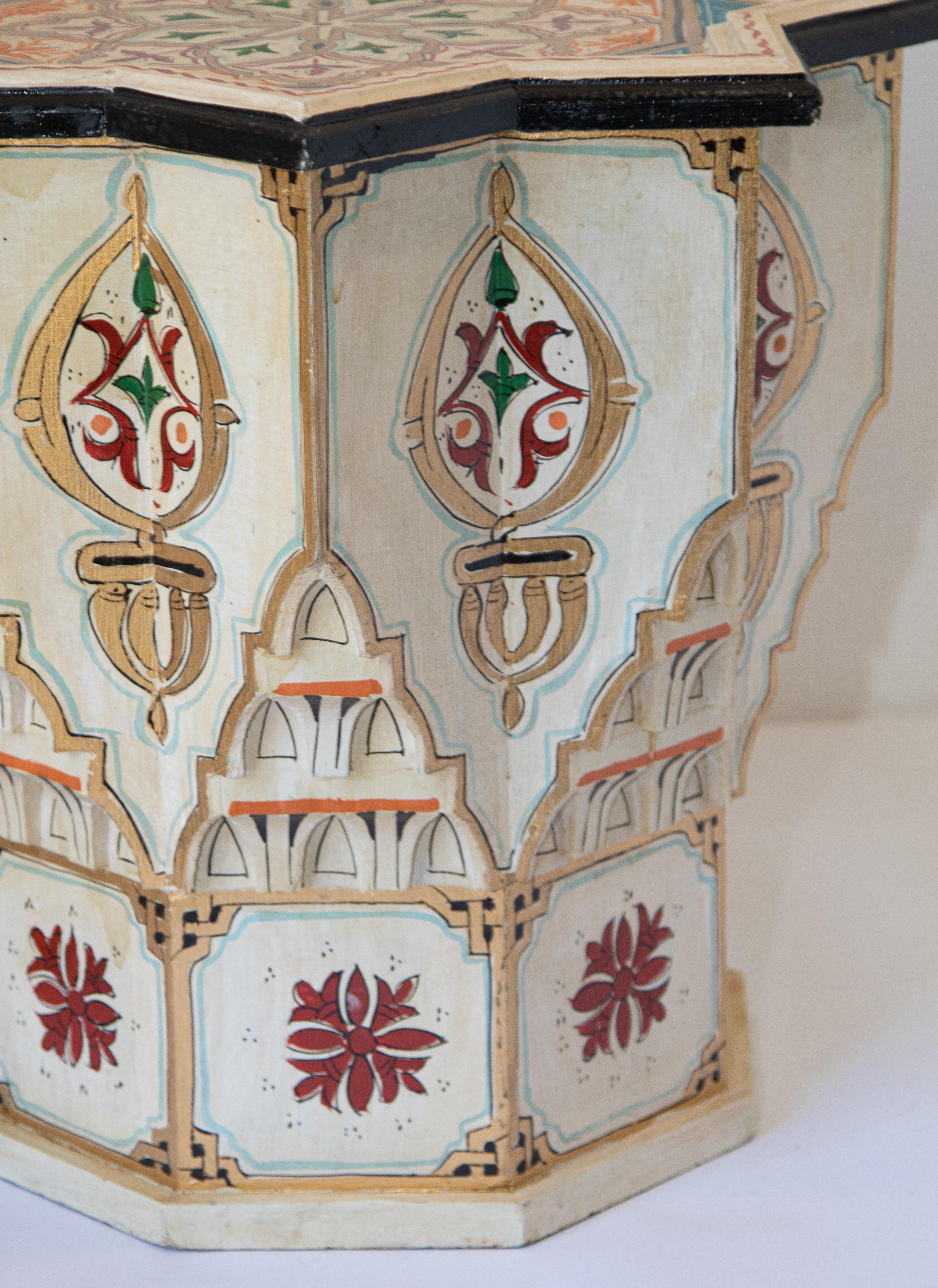 Moroccan Moorish Ivory Side Tables a Pair 5