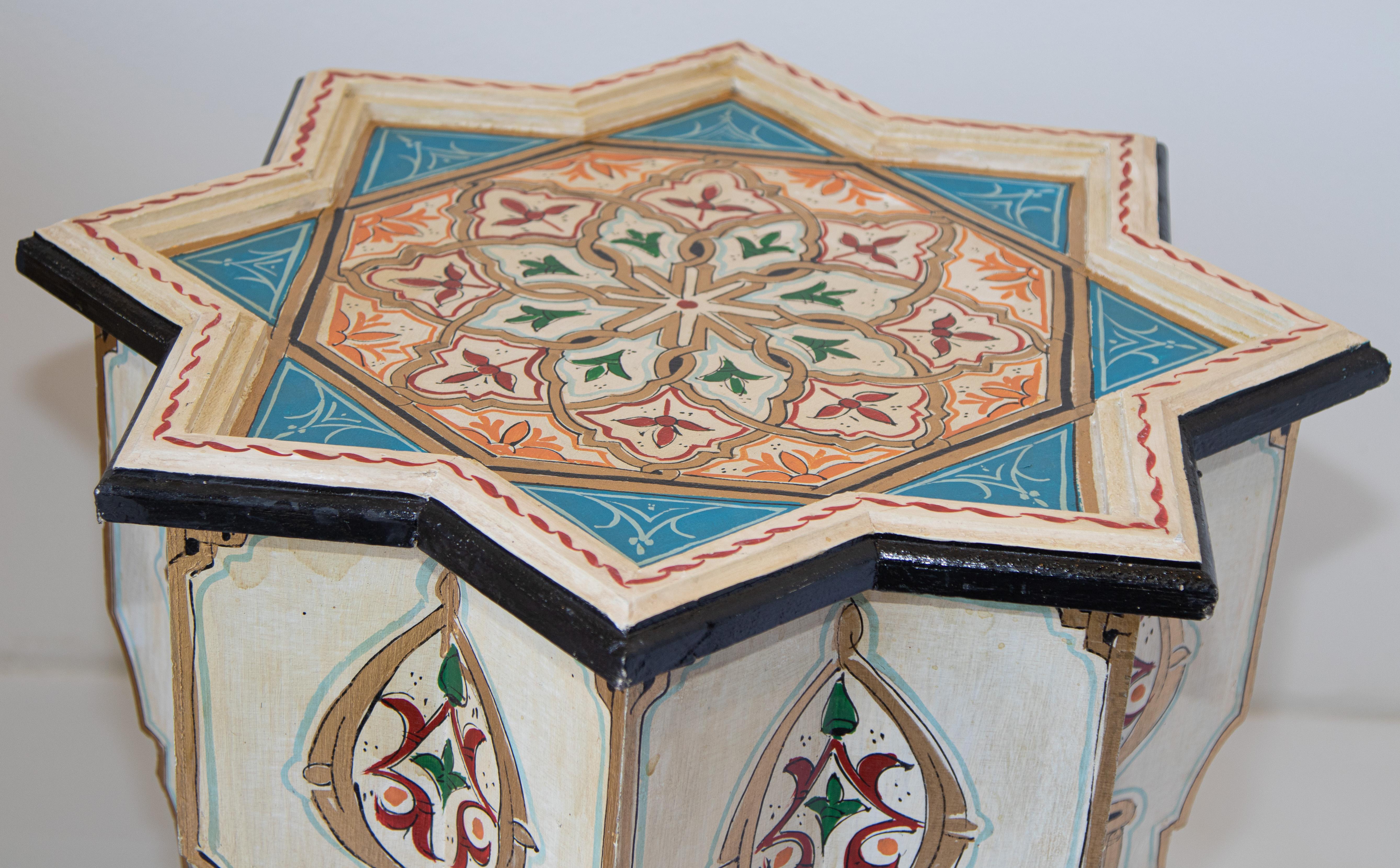 Moroccan Moorish Ivory Side Tables a Pair 7