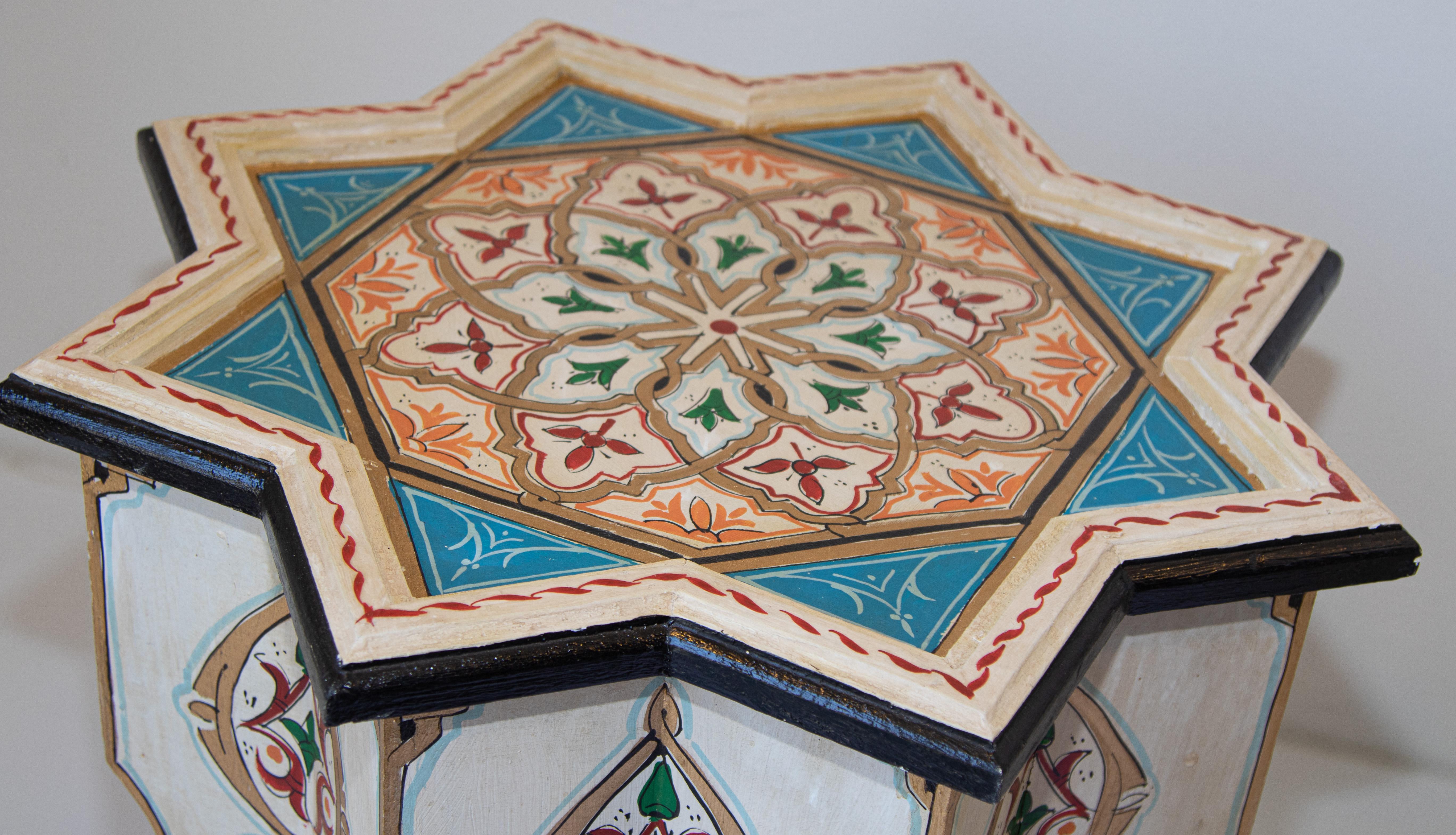 Moroccan Moorish Ivory Side Tables a Pair 9