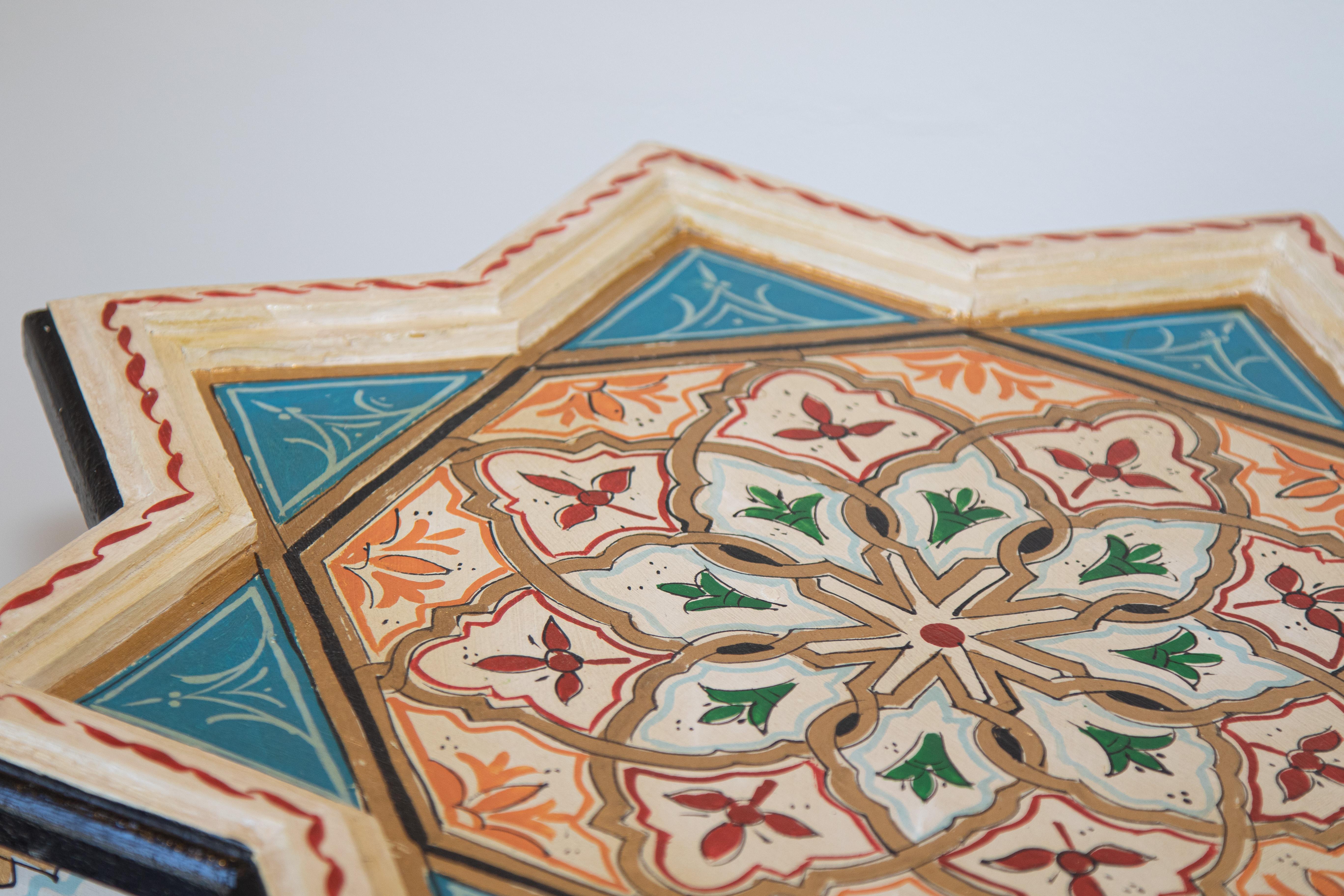 Moroccan Moorish Ivory Side Tables a Pair 10
