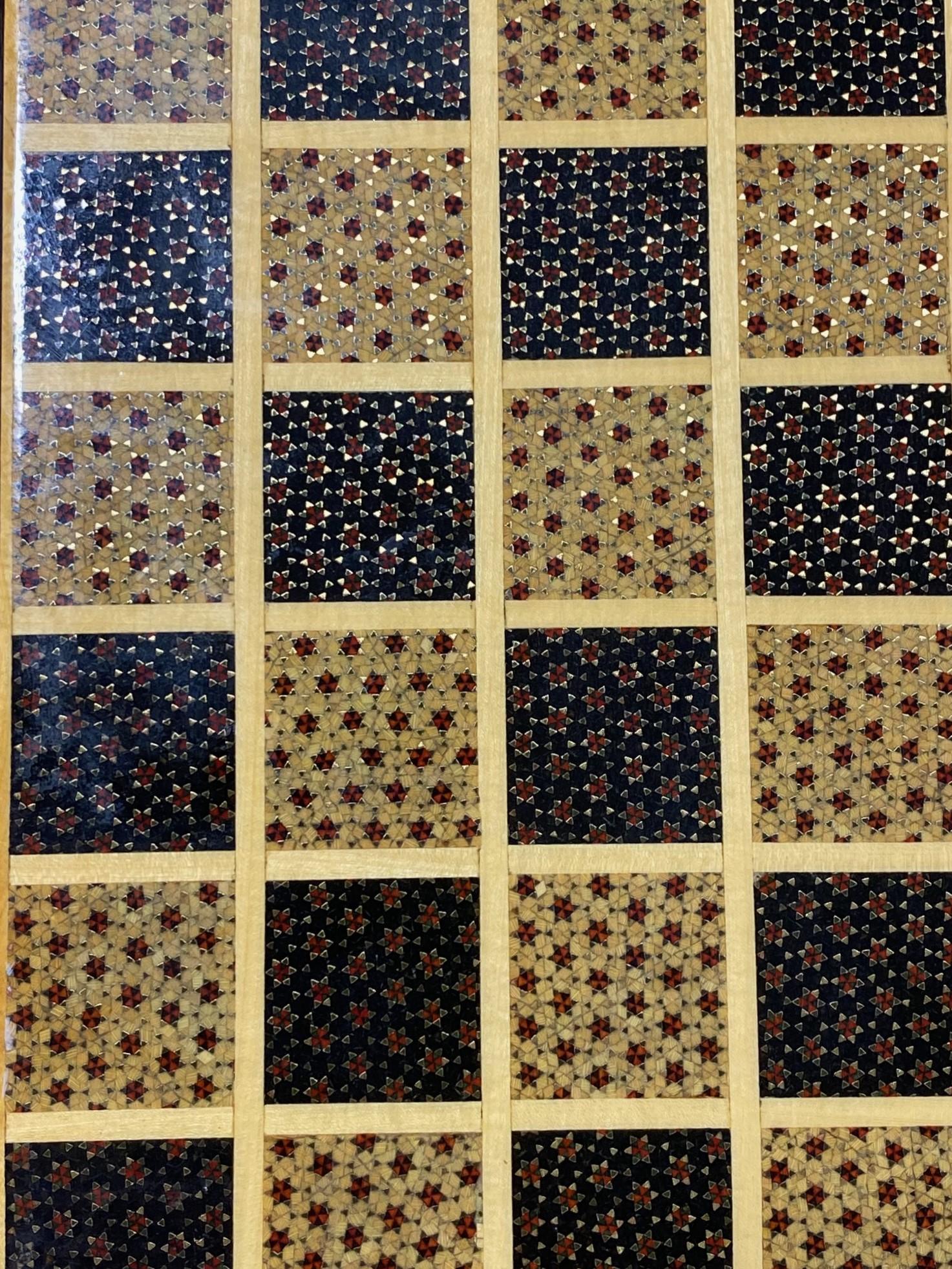 Marokkanische maurische Nahost Intarsien Mikro Mosaik Backgammon und Schachbrett im Angebot 2