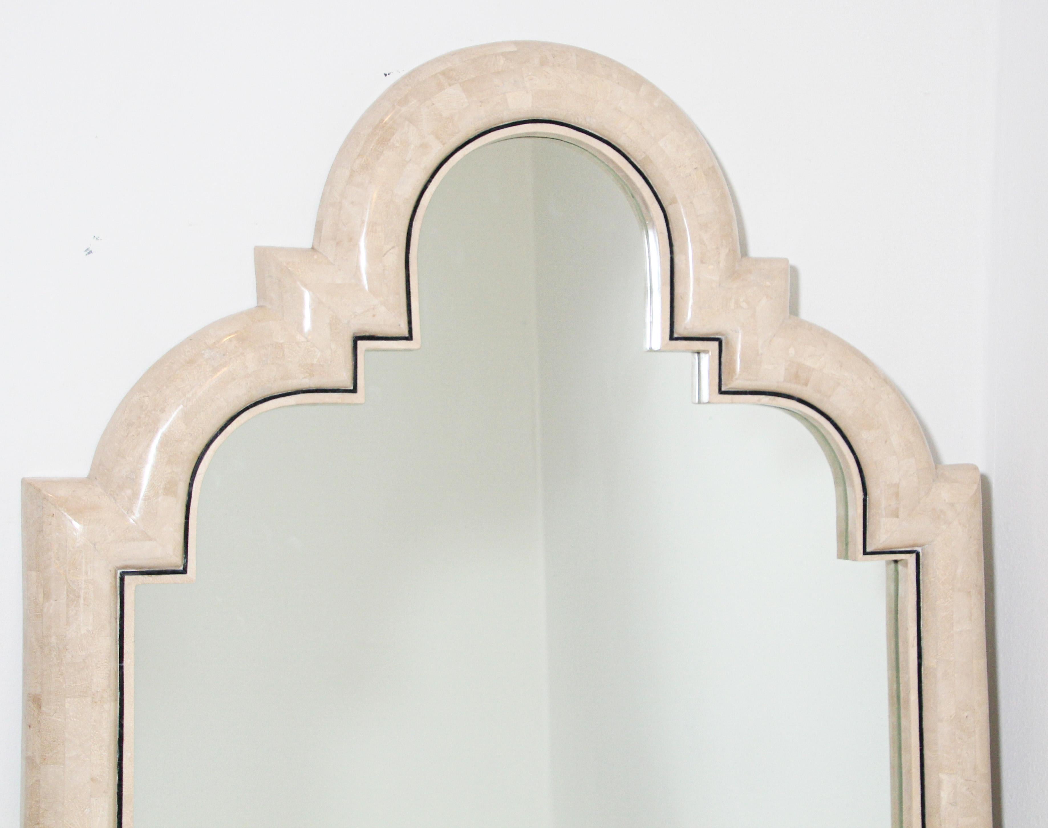 white stone mirror
