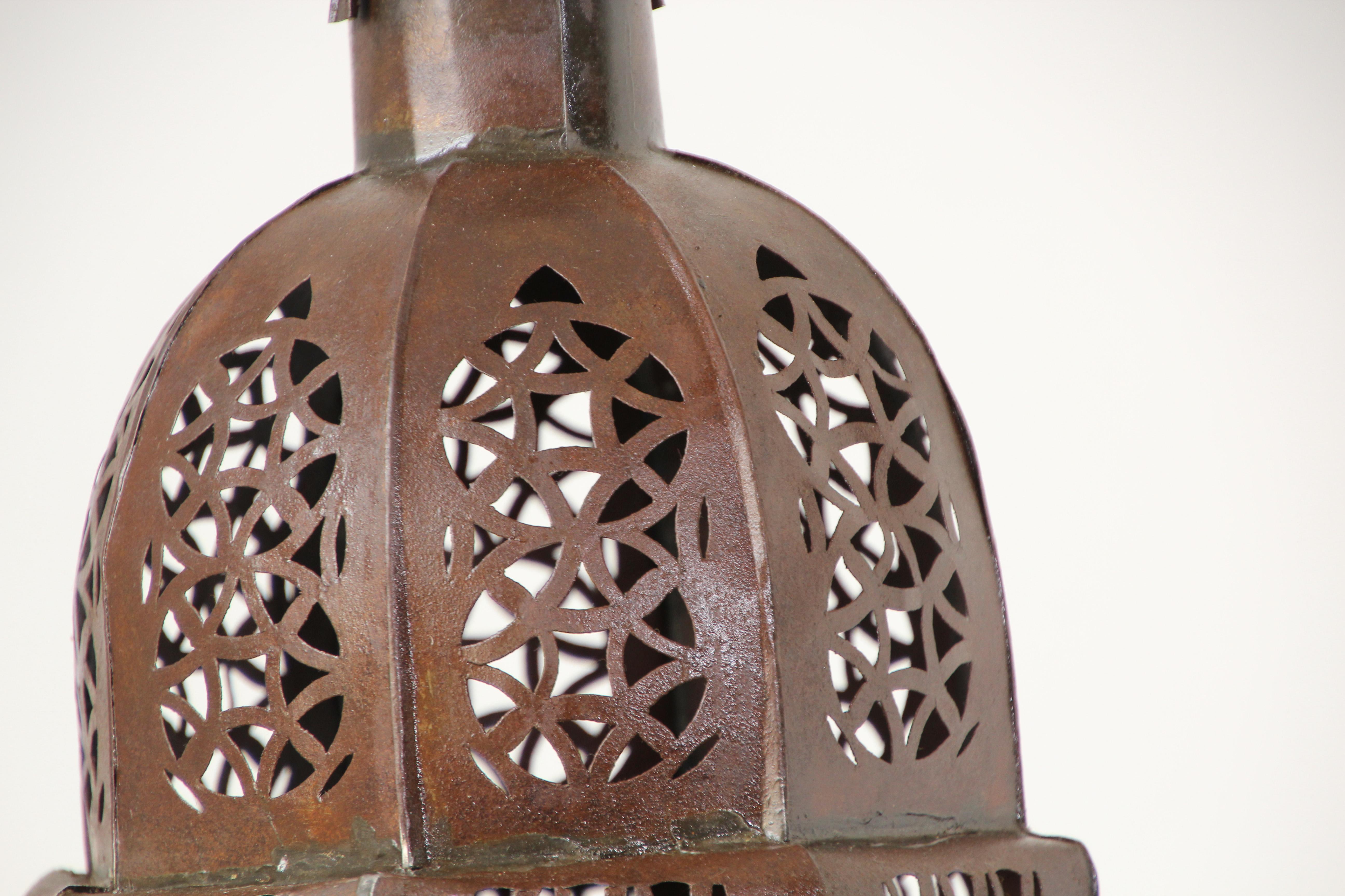 Moroccan Moorish Multi-Color Glass Lantern in Star Shape 1