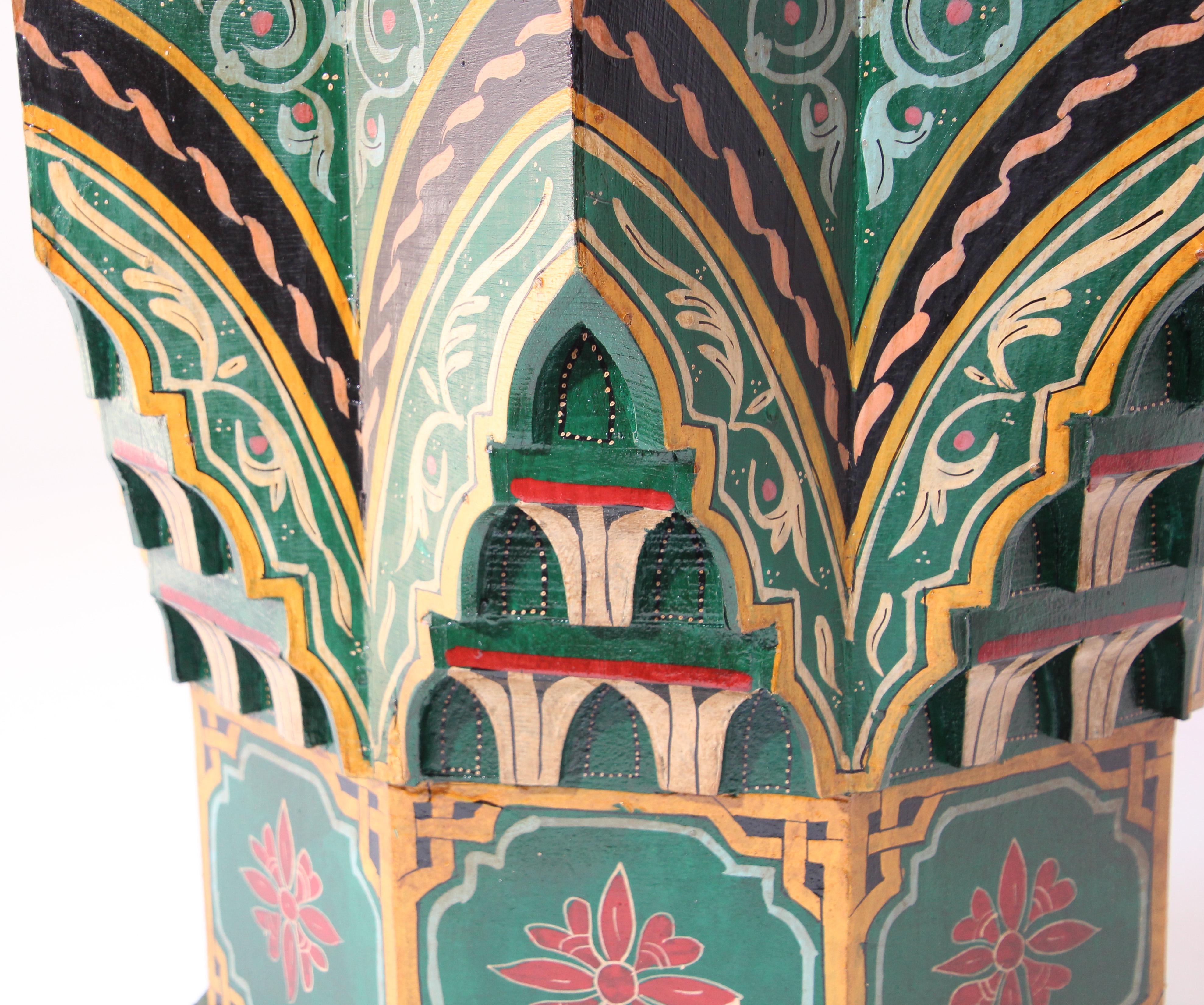 Moroccan Moorish Star Shape Green Side Table 3