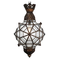 Antique Moroccan Moorish Star Shape Lantern