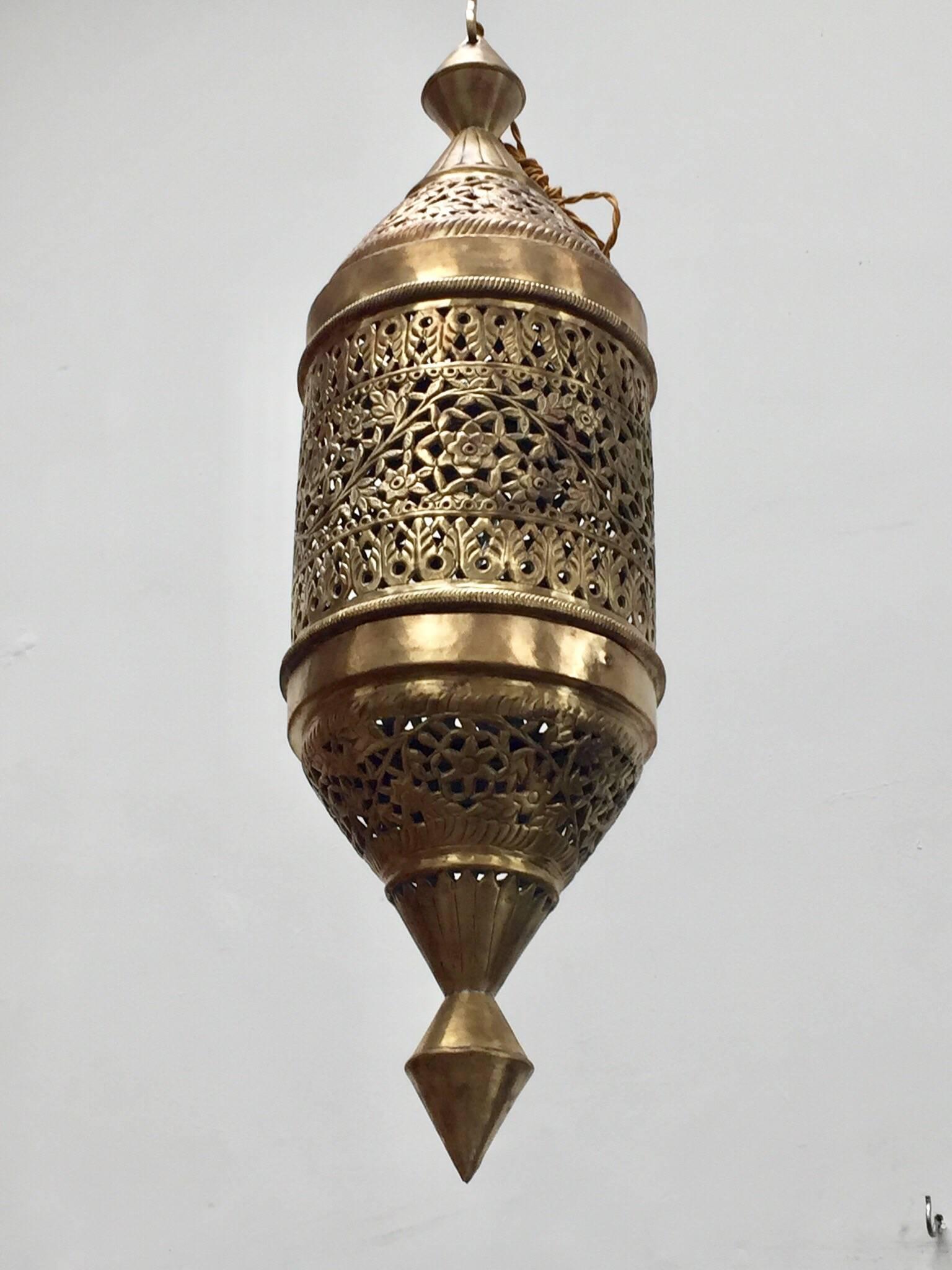 brass hanging light