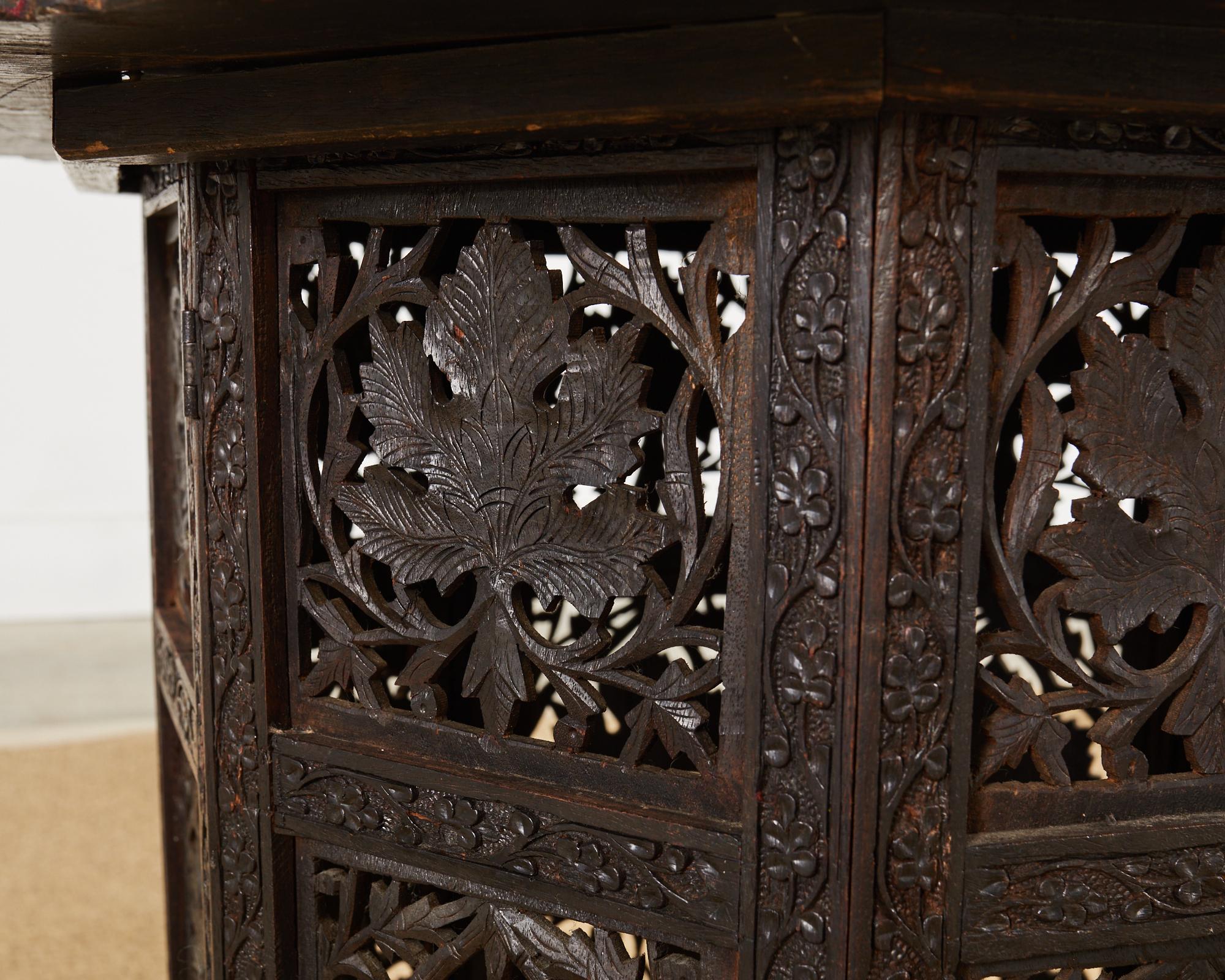Moroccan Moorish Style Hand Carved Drinks Table 4