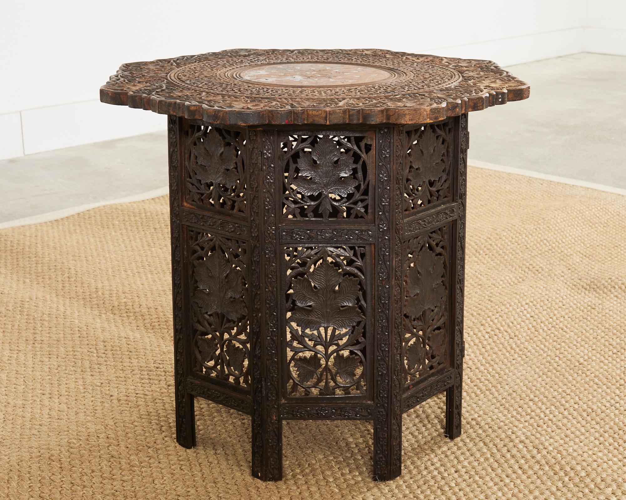 Moroccan Moorish Style Hand Carved Drinks Table 5
