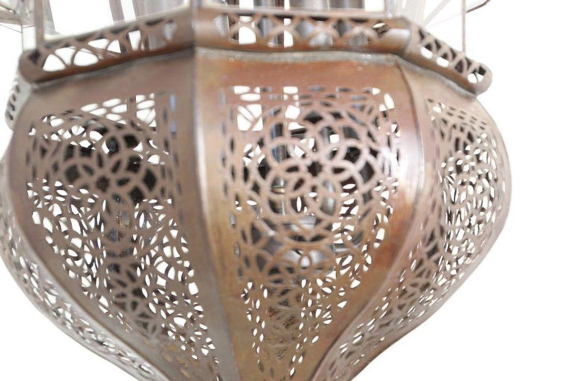Moroccan Moorish Vintage Hanging Light Fixture For Sale 3