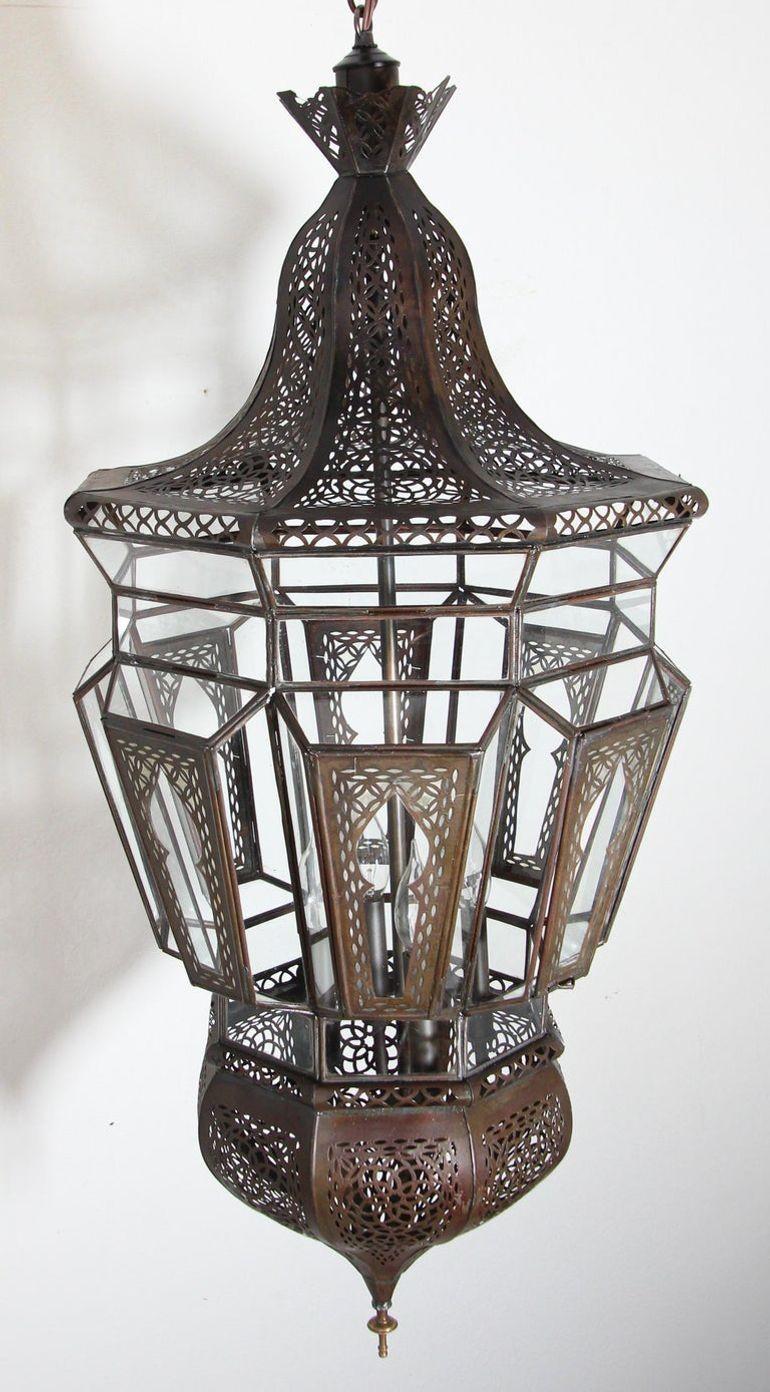 Moroccan Moorish Vintage Hanging Light Fixture For Sale 5