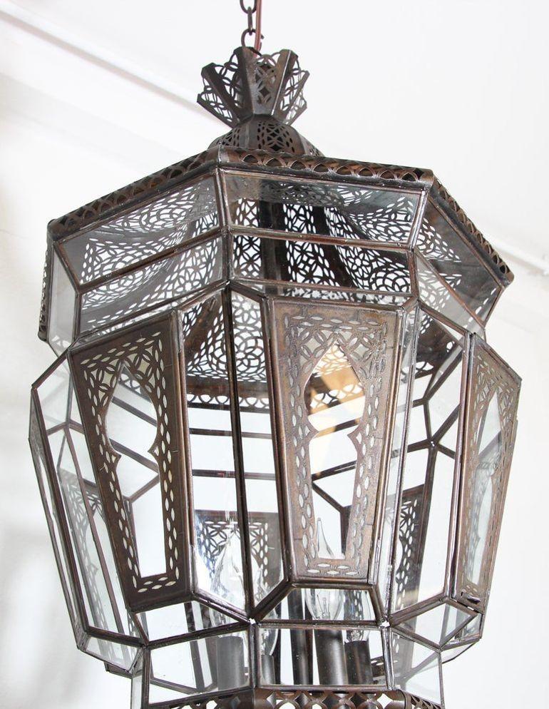 Moroccan Moorish Vintage Hanging Light Fixture For Sale 7