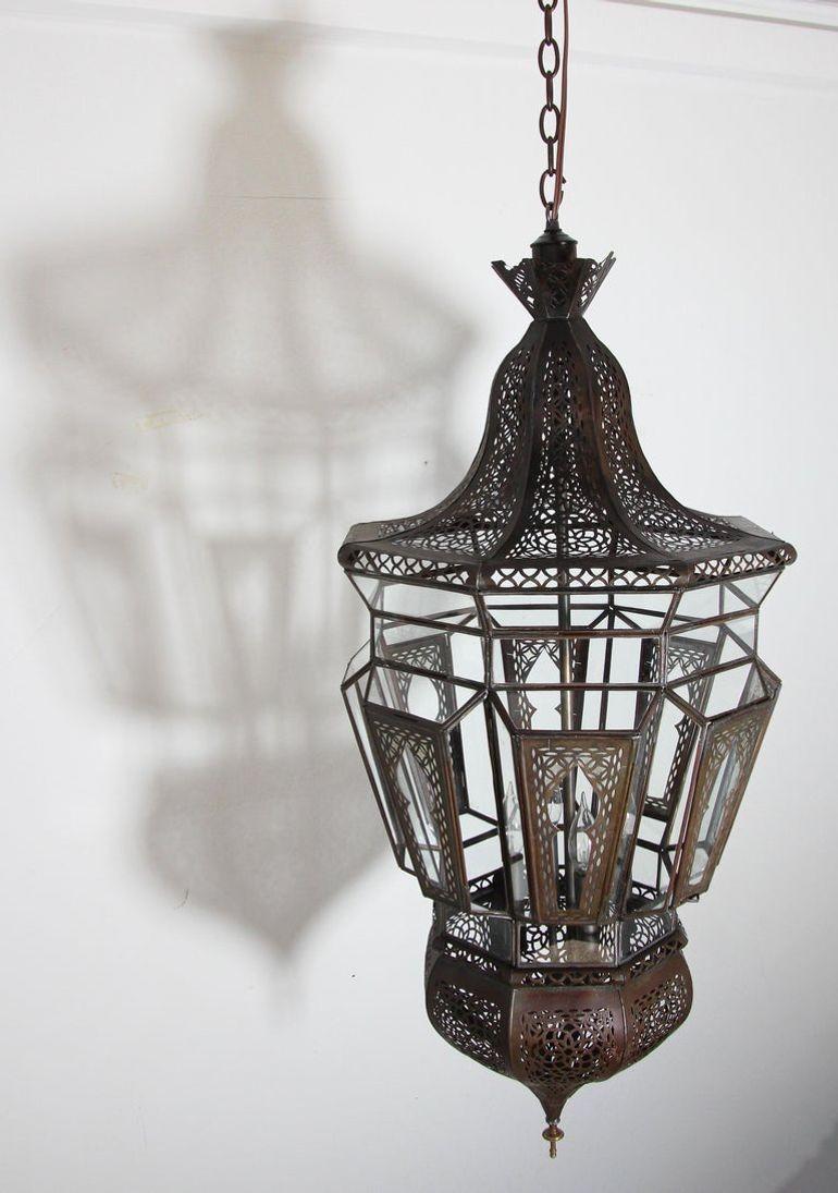 Moroccan Moorish Vintage Hanging Light Fixture For Sale 12