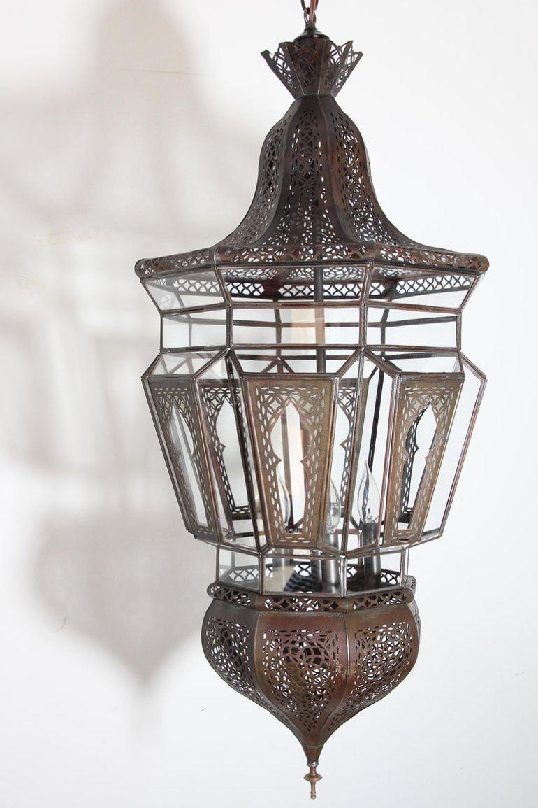 Moroccan Moorish Vintage Hanging Light Fixture For Sale 13