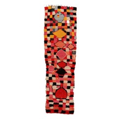 Moroccan Moroccan Runner Rug - Wool Red Yellow Design - 97532