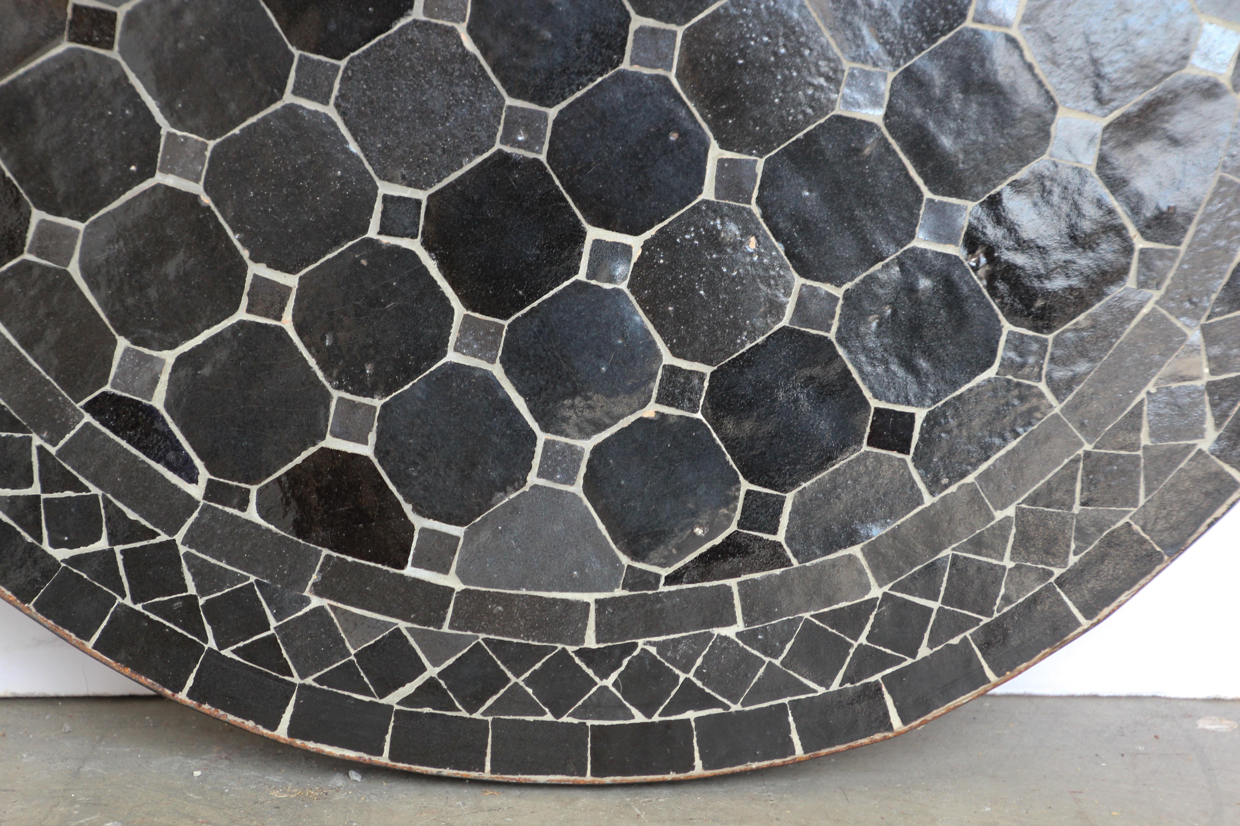 Moroccan Mosaic Black Color Bistro Tile Table 4