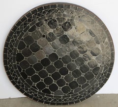 Moroccan Mosaic Black Color Bistro Tile Table