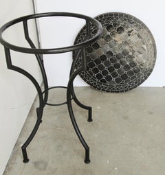 Moroccan Mosaic Black Color Bistro Tile Table