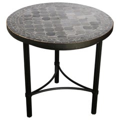 Moroccan Mosaic Black Color Side Tile Table