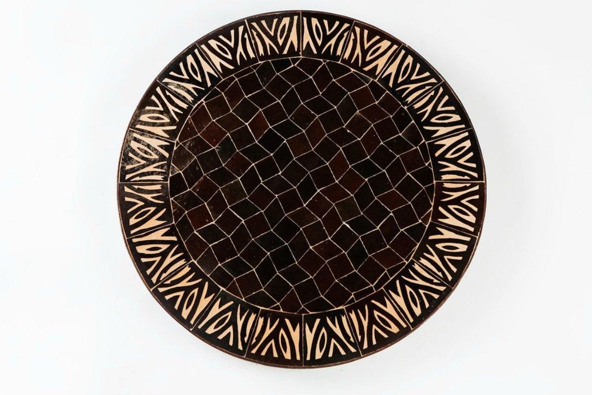 Moroccan Mosaic Brown Tile Bistro Table 2