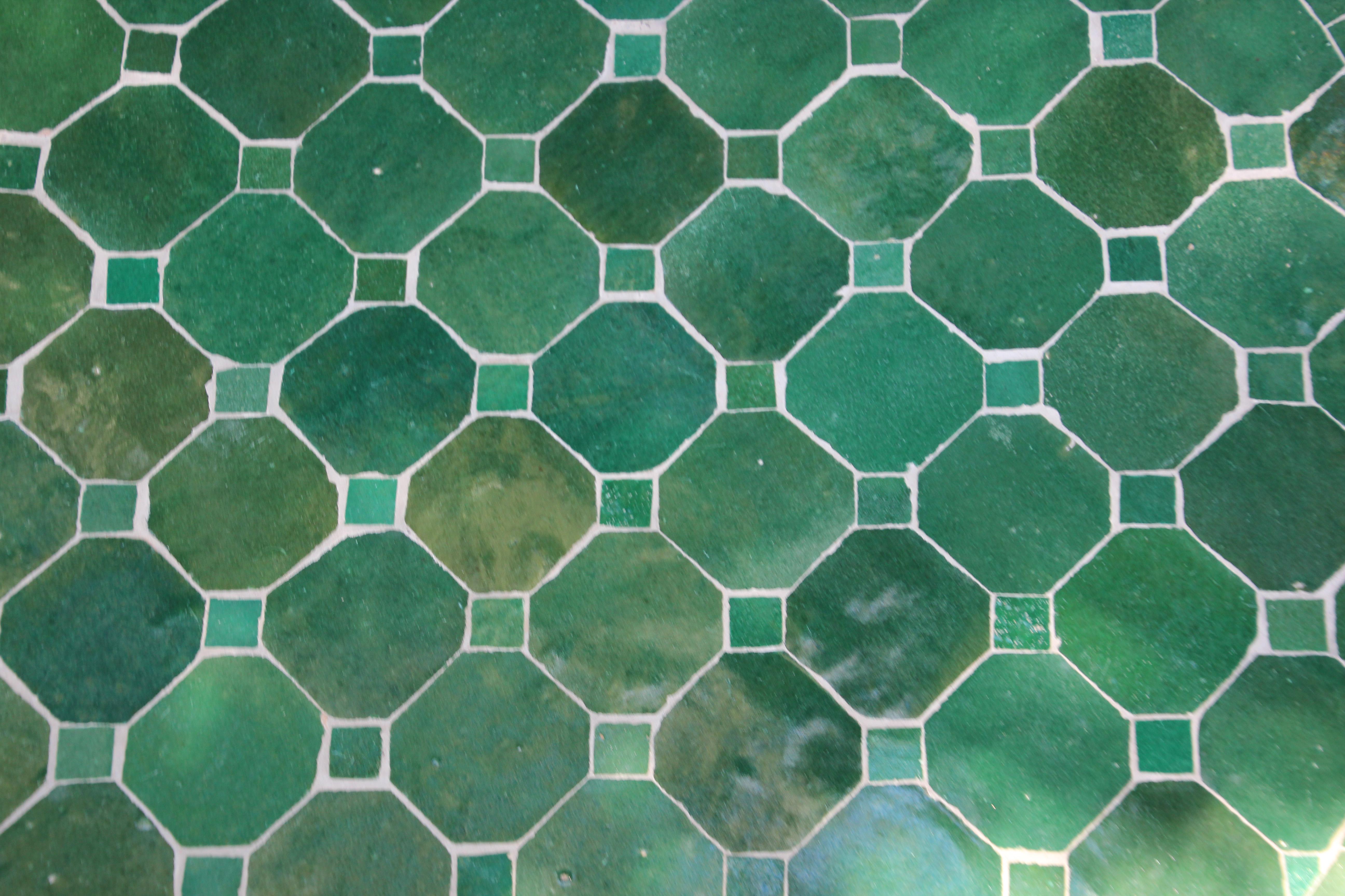 Moroccan Mosaic Green Tile Bistro Table 8