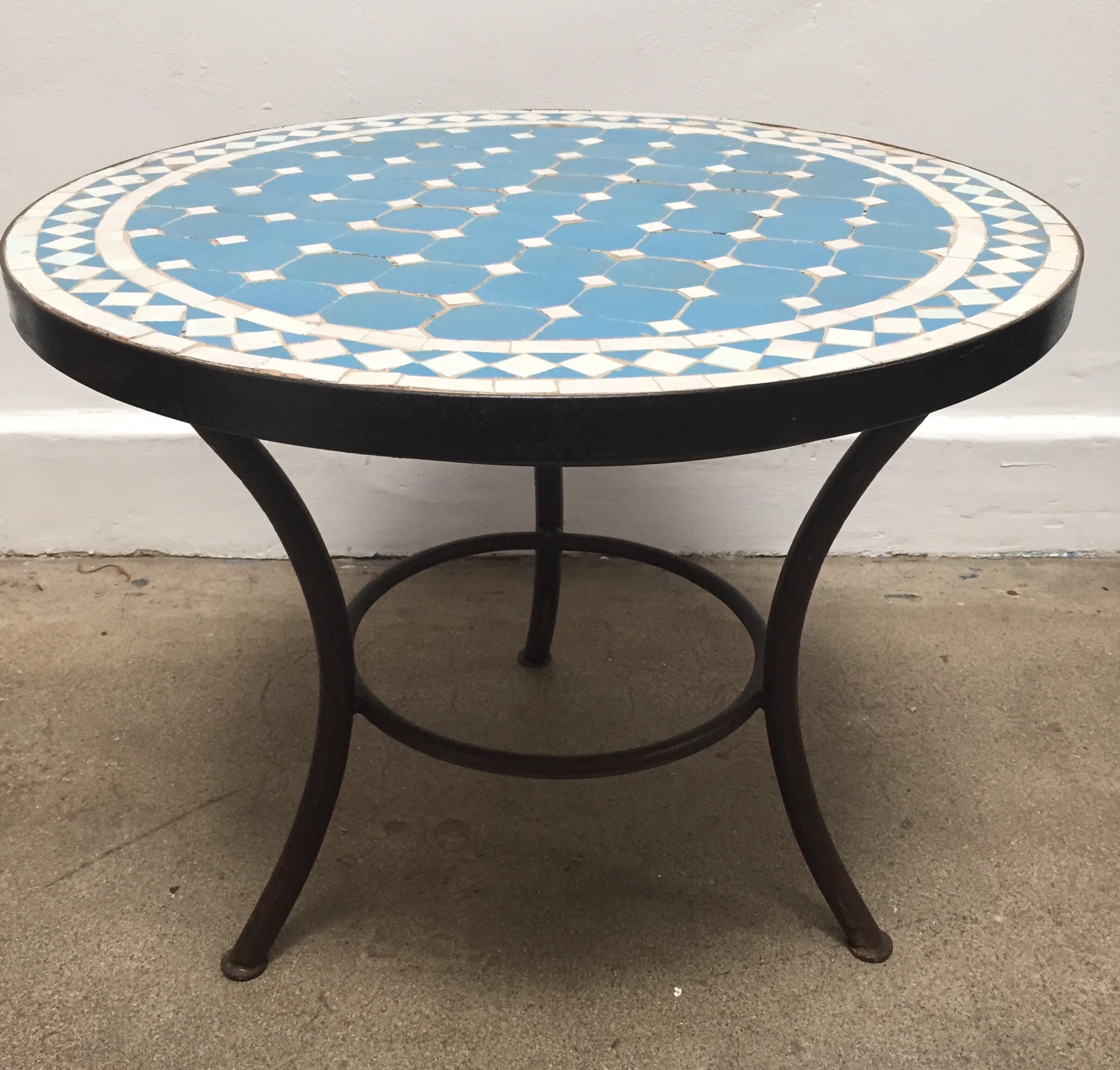 mosaic outdoor side table