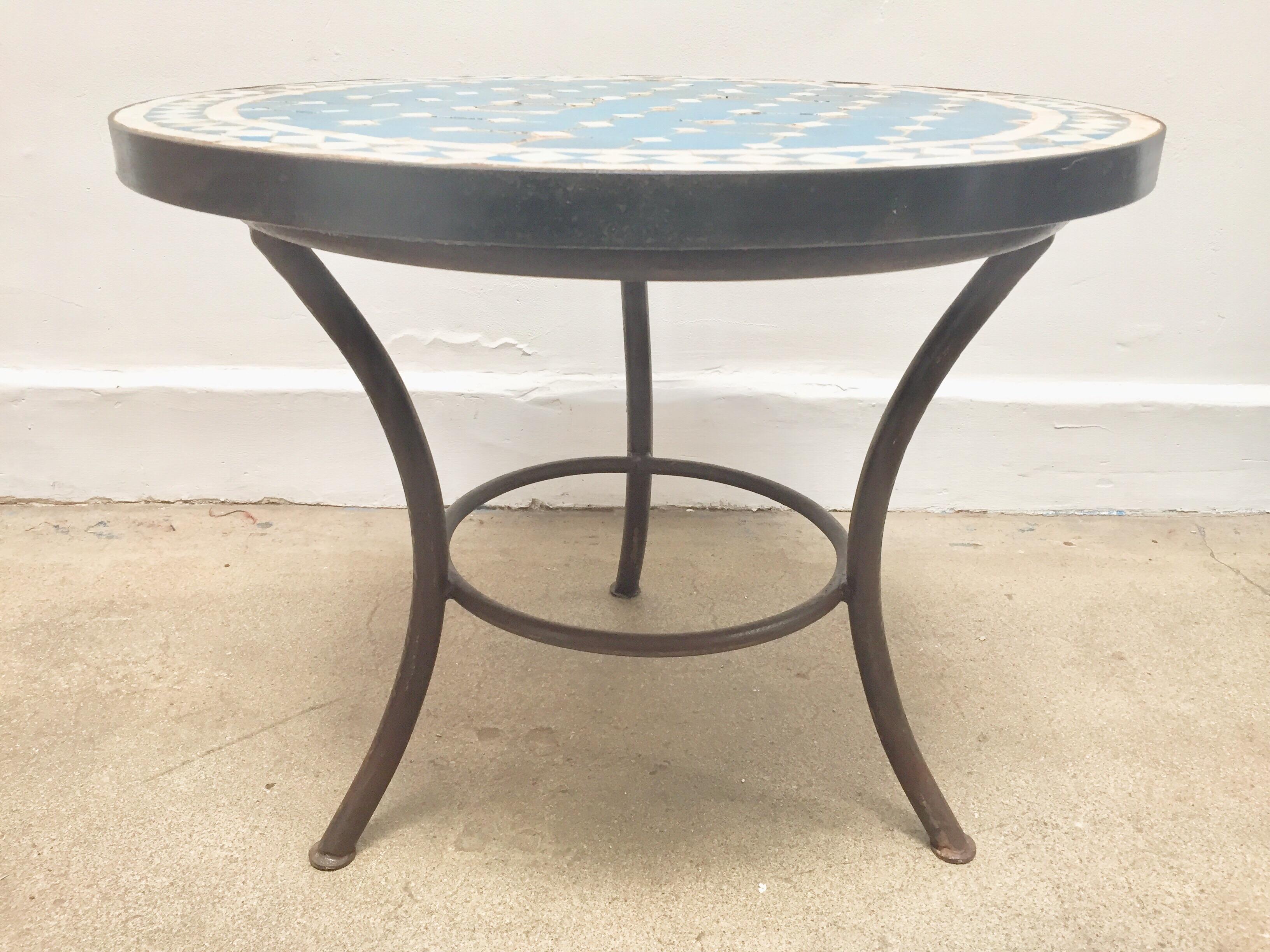mosaic tile outdoor side table