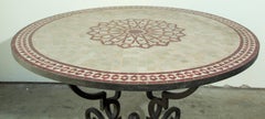 Moroccan Mosaic Outdoor Tile Table in Fez Moorish Design