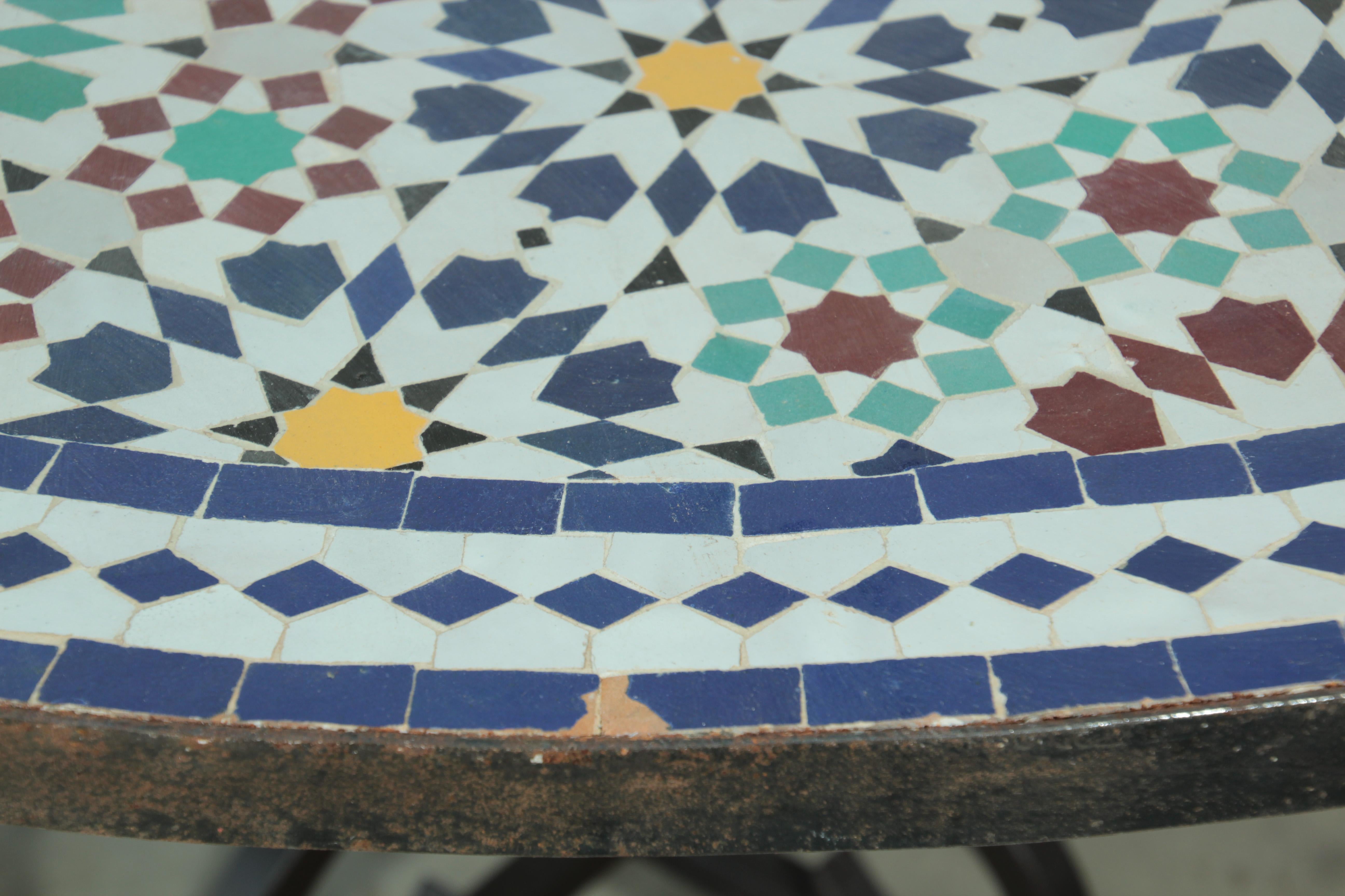 Moroccan Mosaic Patio Table in Fez Moorish Design 6