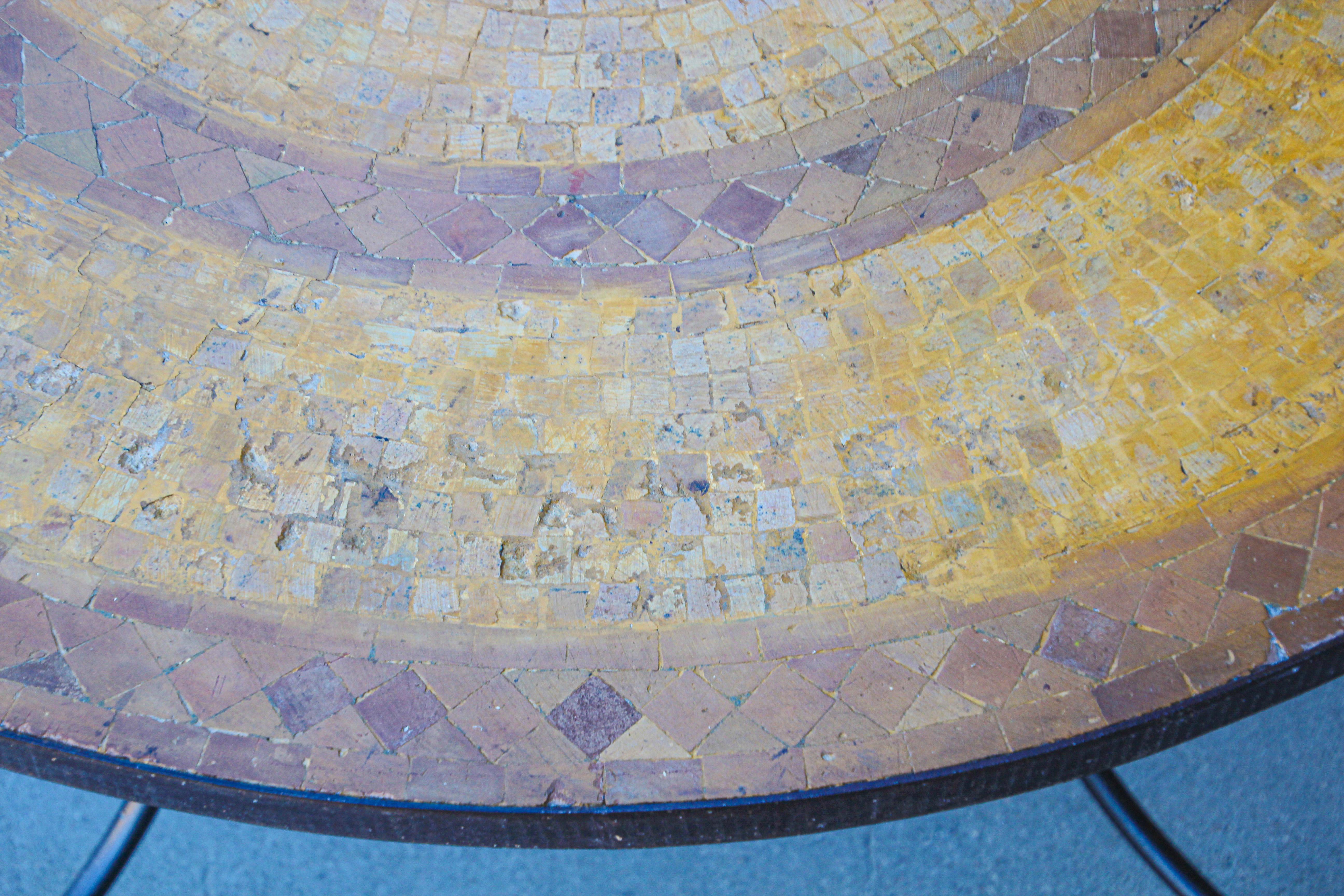 Moroccan Mosaic Stone Inlaid Table Indoor or Outdoor 1