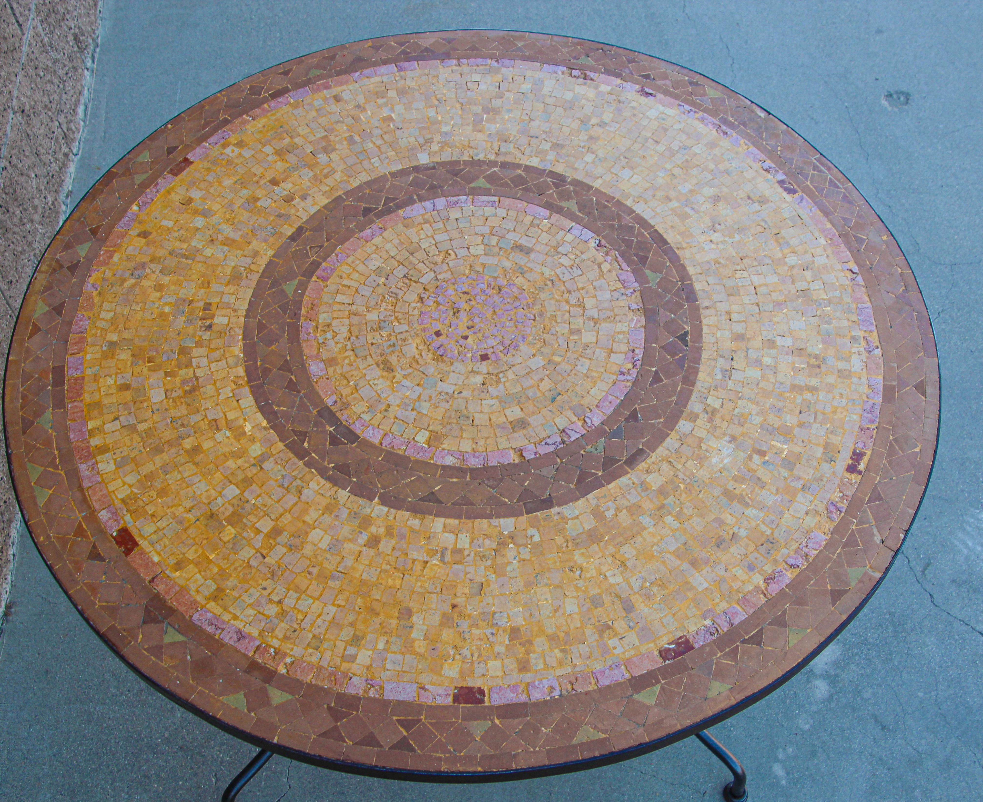 Moroccan Mosaic Stone Table Indoor or Outdoor 8