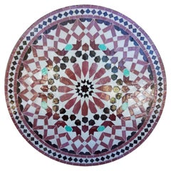 Moroccan Mosaic Table, Multi-Color Settachia
