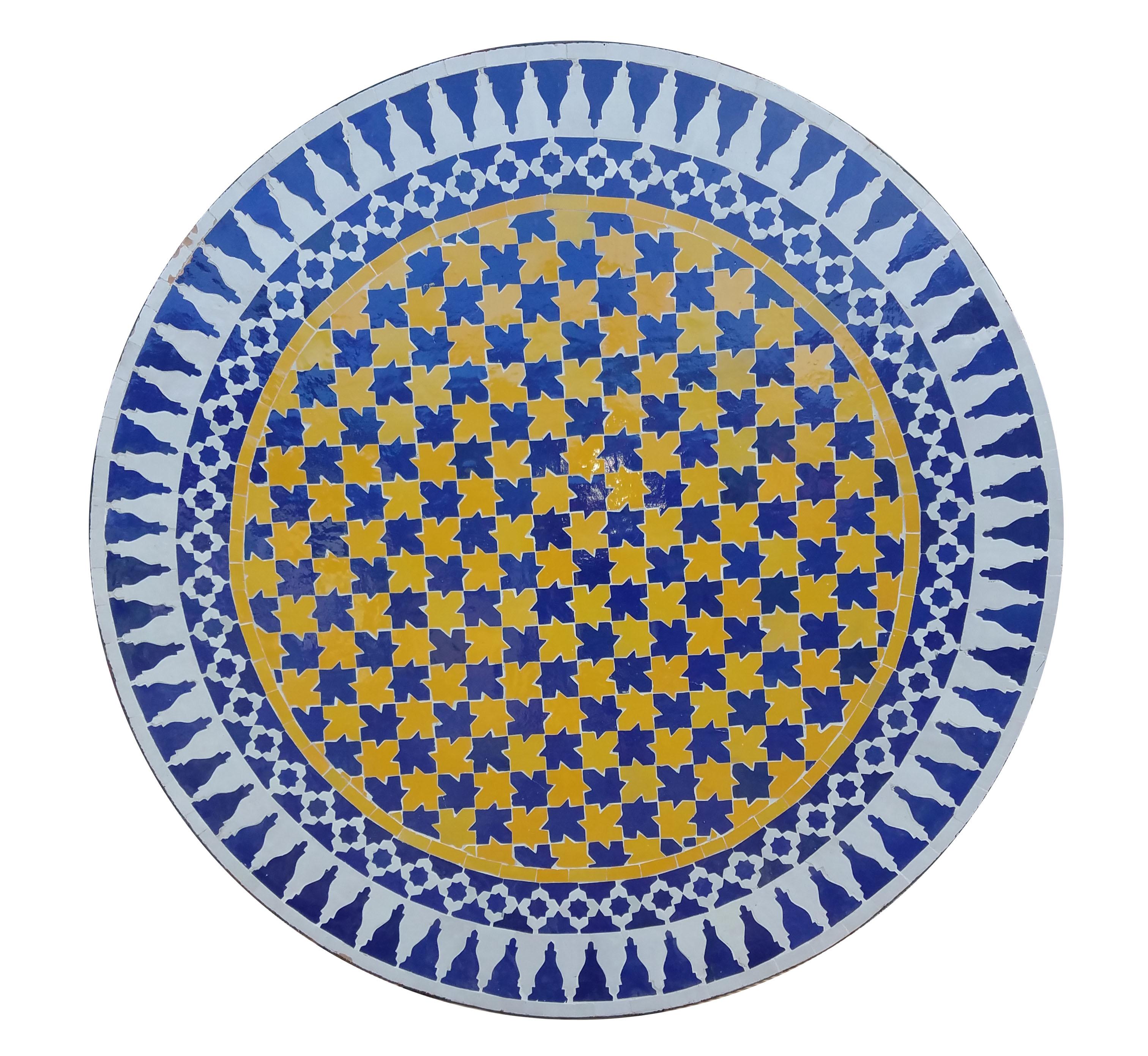 Moroccan Mosaic Table Multicolor Low / High Base Included For Sale 1