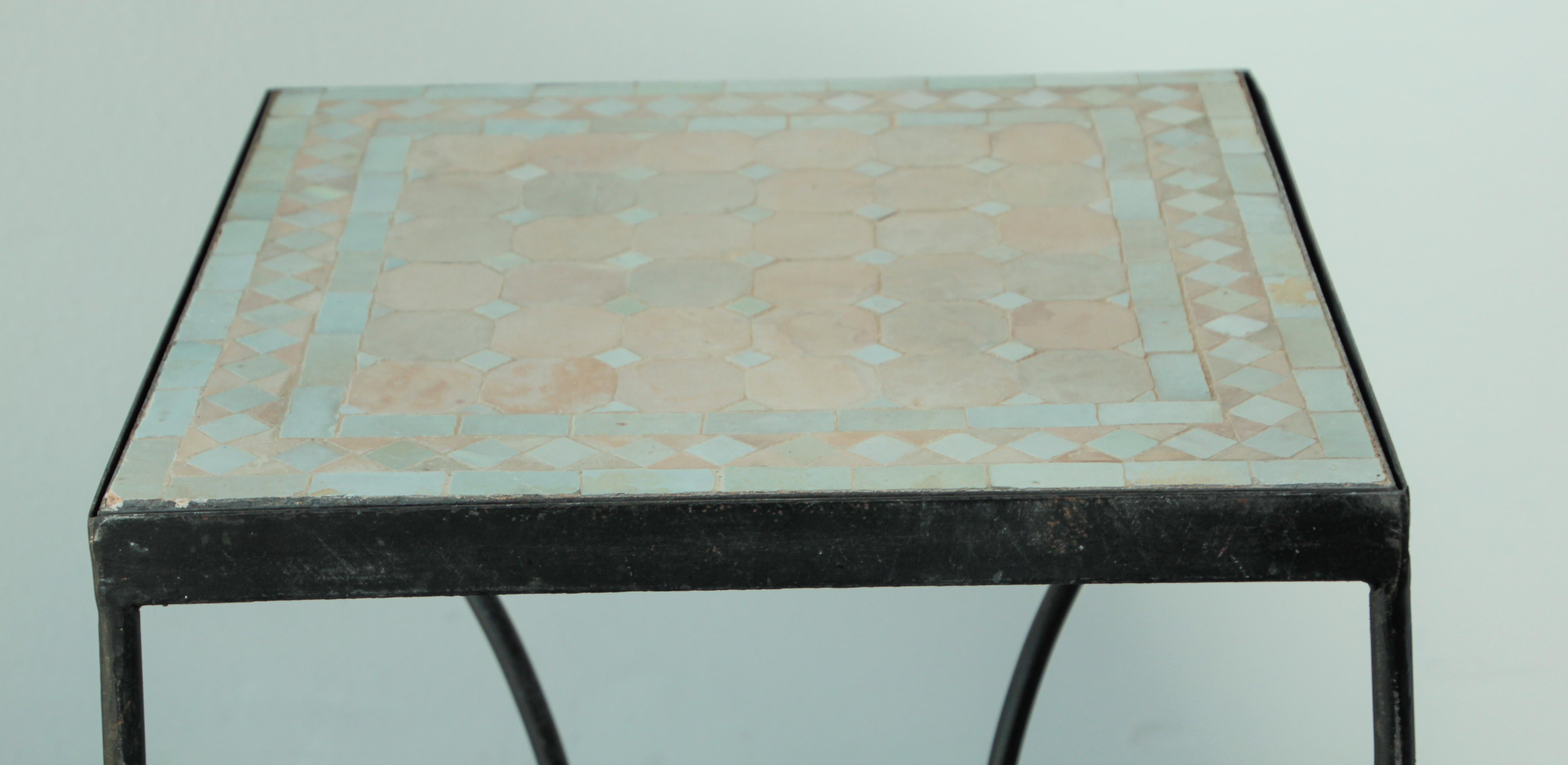 Moroccan Mosaic Tile Bistro Table For Sale 1