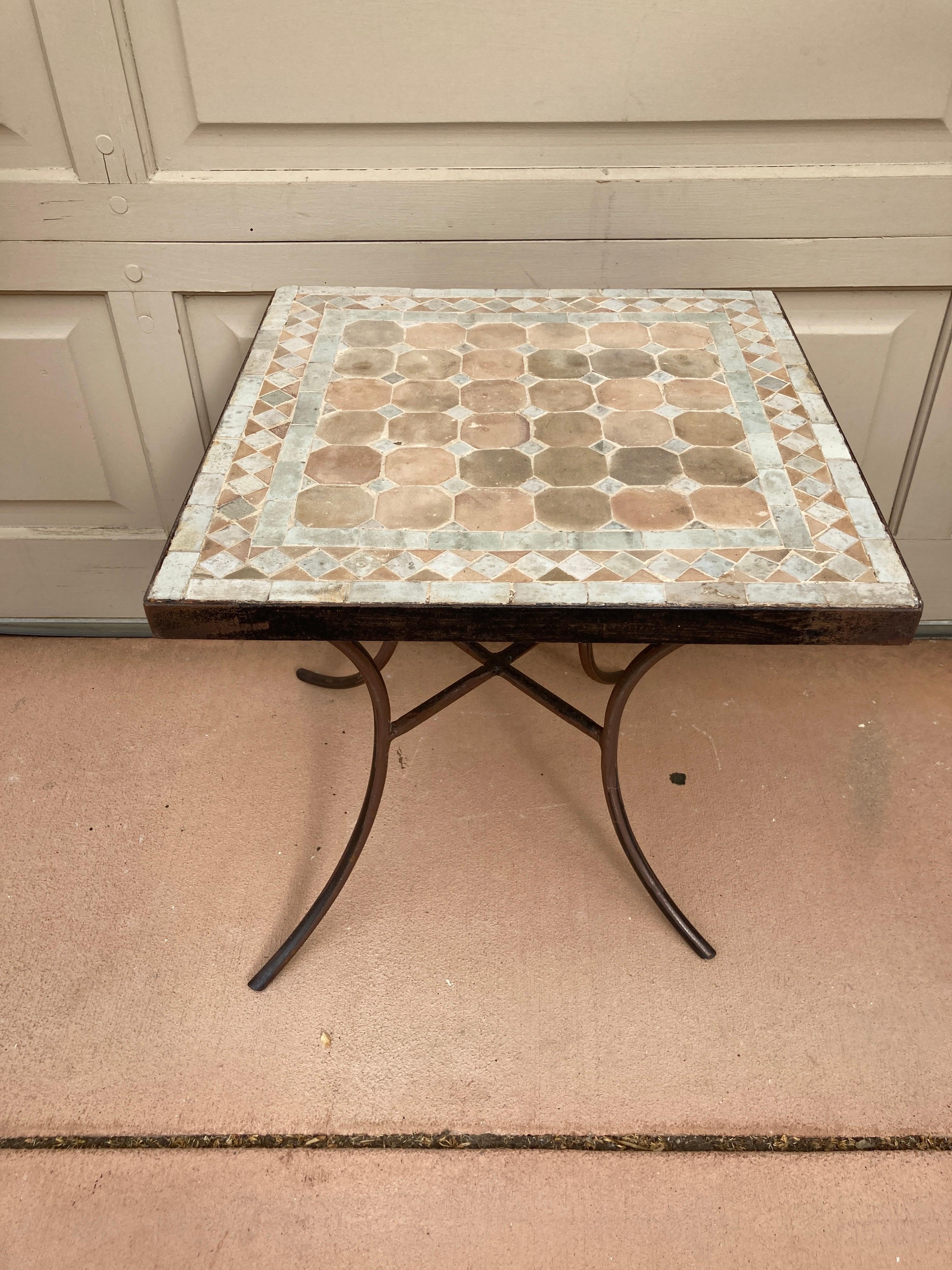 Moroccan Mosaic Tile Square Side Table 4