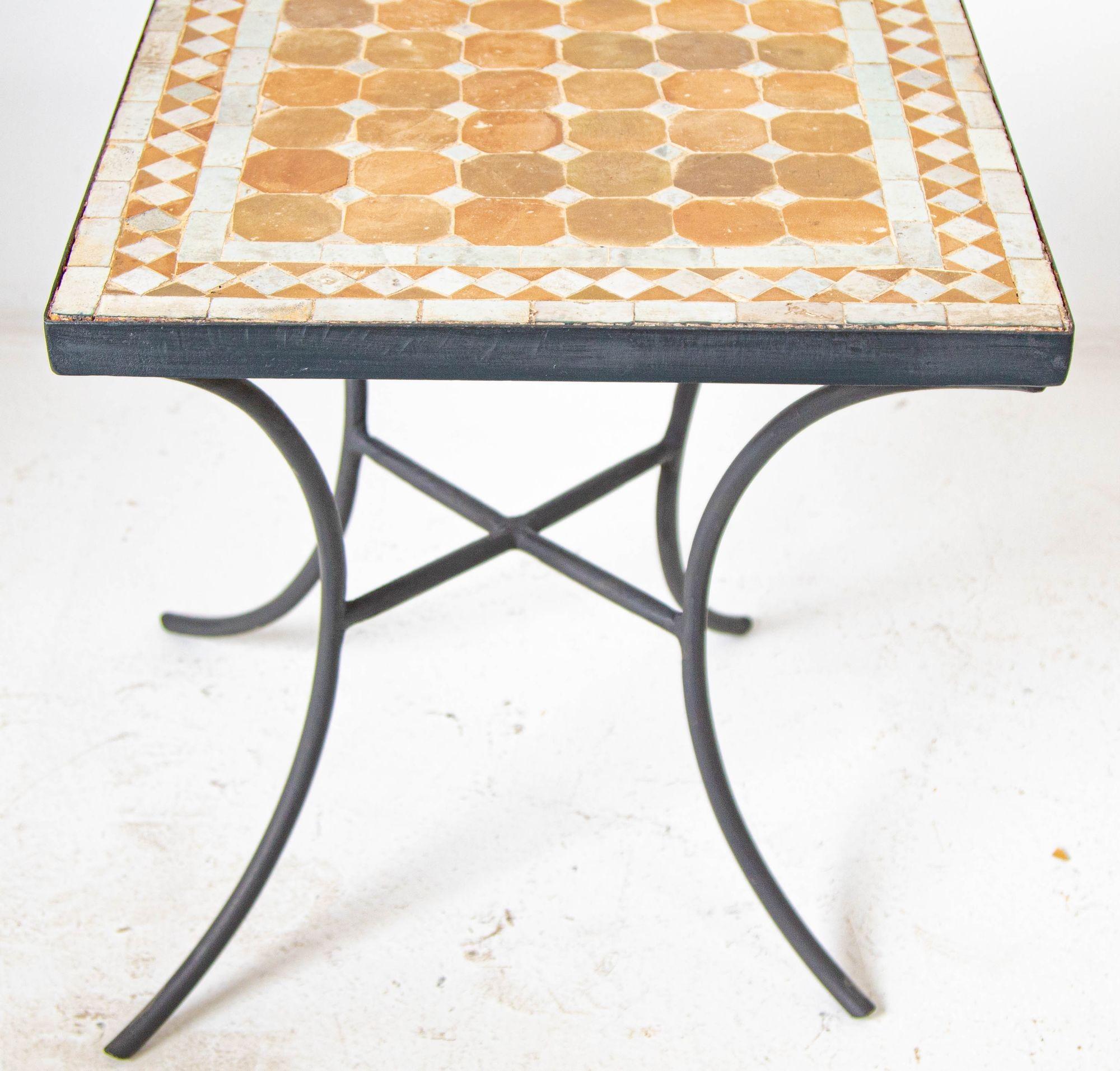 Moroccan Mosaic Tile Table Square Shape Outdoor Side Table 5