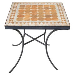 Moroccan Mosaic Tile Table Square Shape Outdoor Side Table