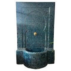 Marokkanischer Mosaikfliesen-Wasserbrunnen